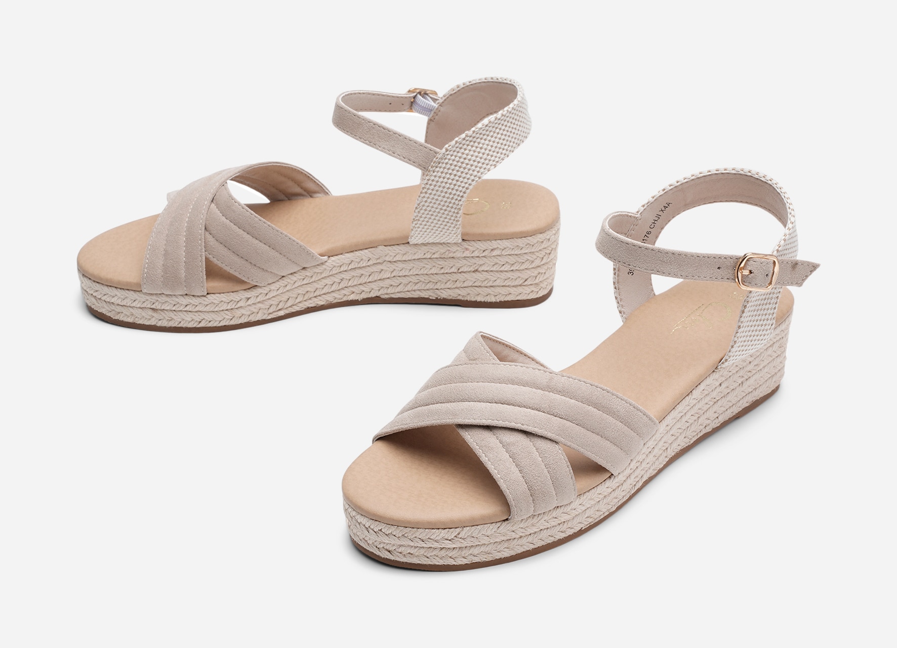 CLOU, Sandaletter med repsula Beigea