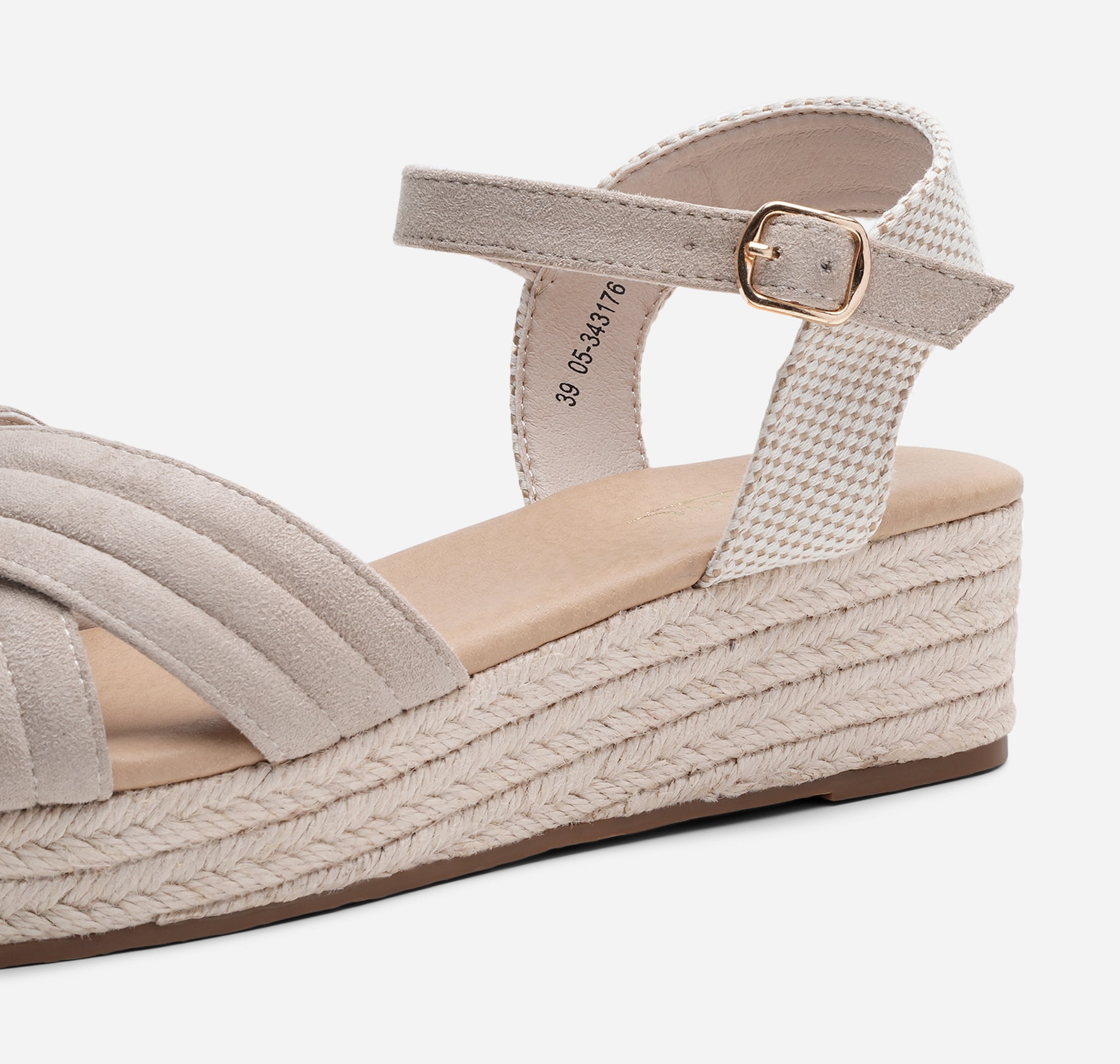 CLOU, Sandaletter med repsula Beigea