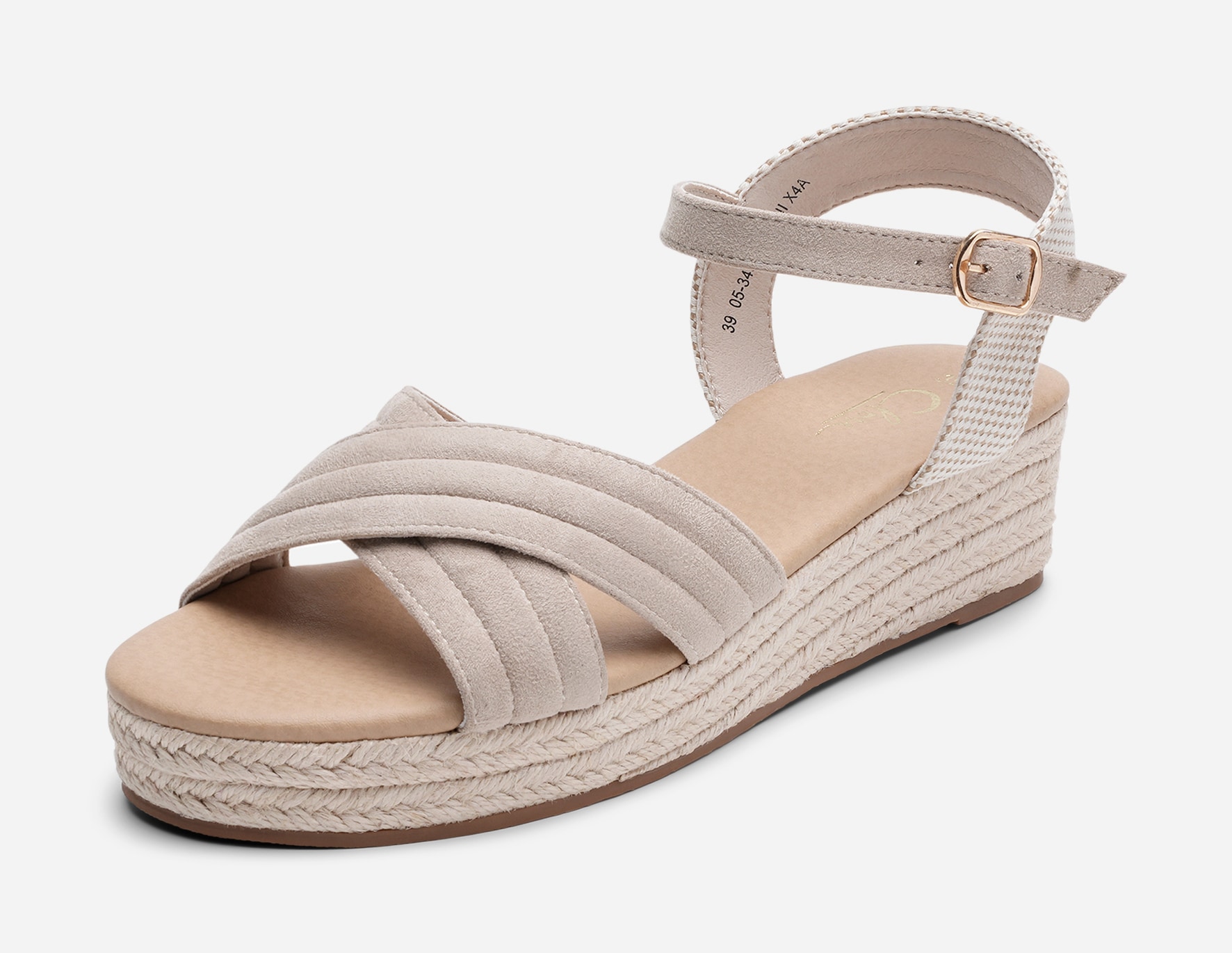 CLOU, Sandaletter med repsula Beigea