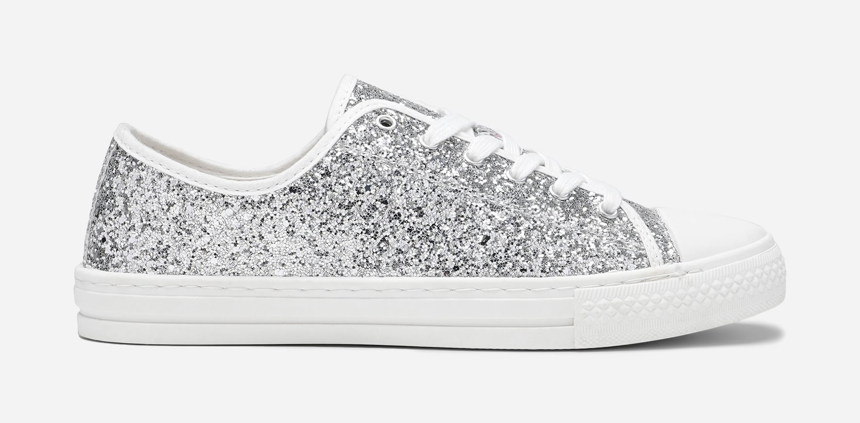 LEJON, Tygskor med glitter Metallfärgade