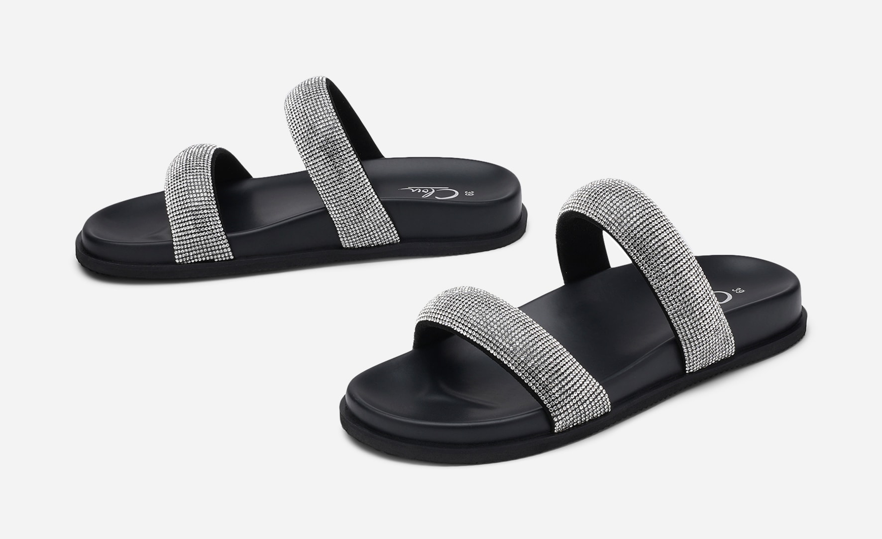 CLOU, Sandaler med remmar Metallfärgade