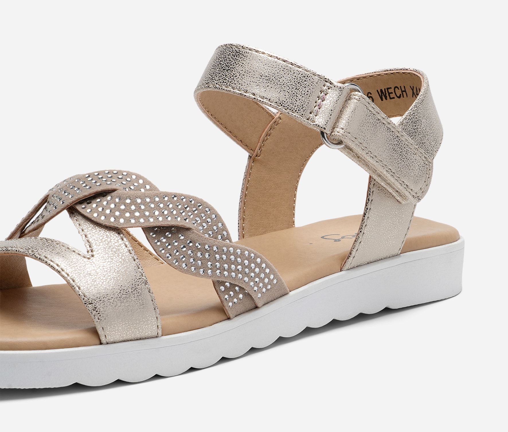 ZOEY, Sandaler med remmar Metallfärgade