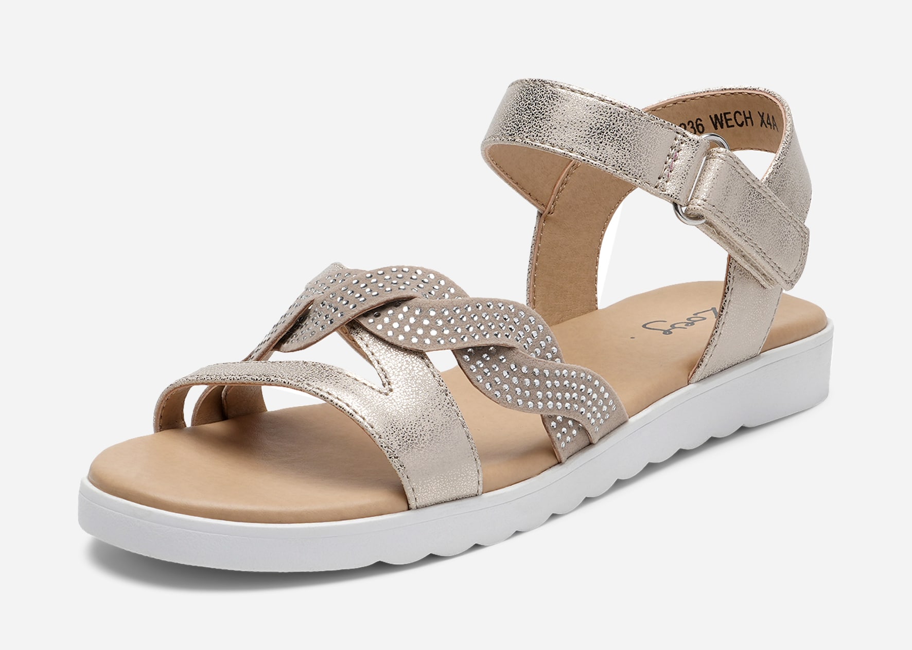 ZOEY, Sandaler med remmar Metallfärgade