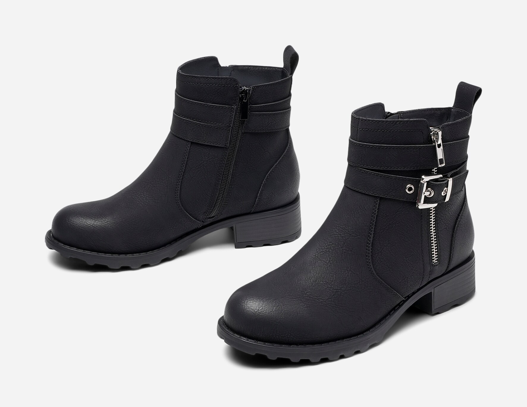 CLOU, Boots med dragkedja Svarta