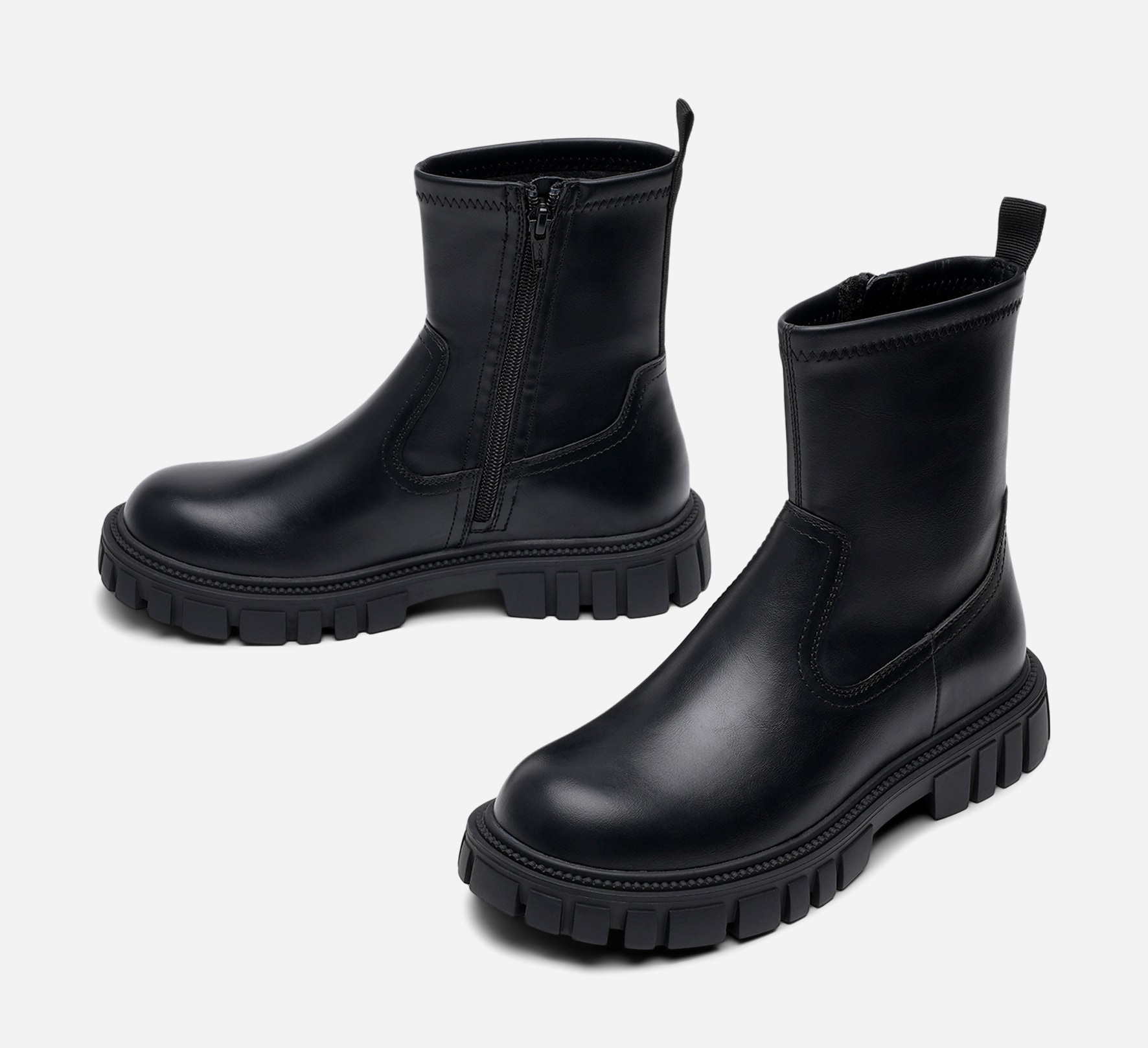 ZOEY, Boots med stretch Svarta