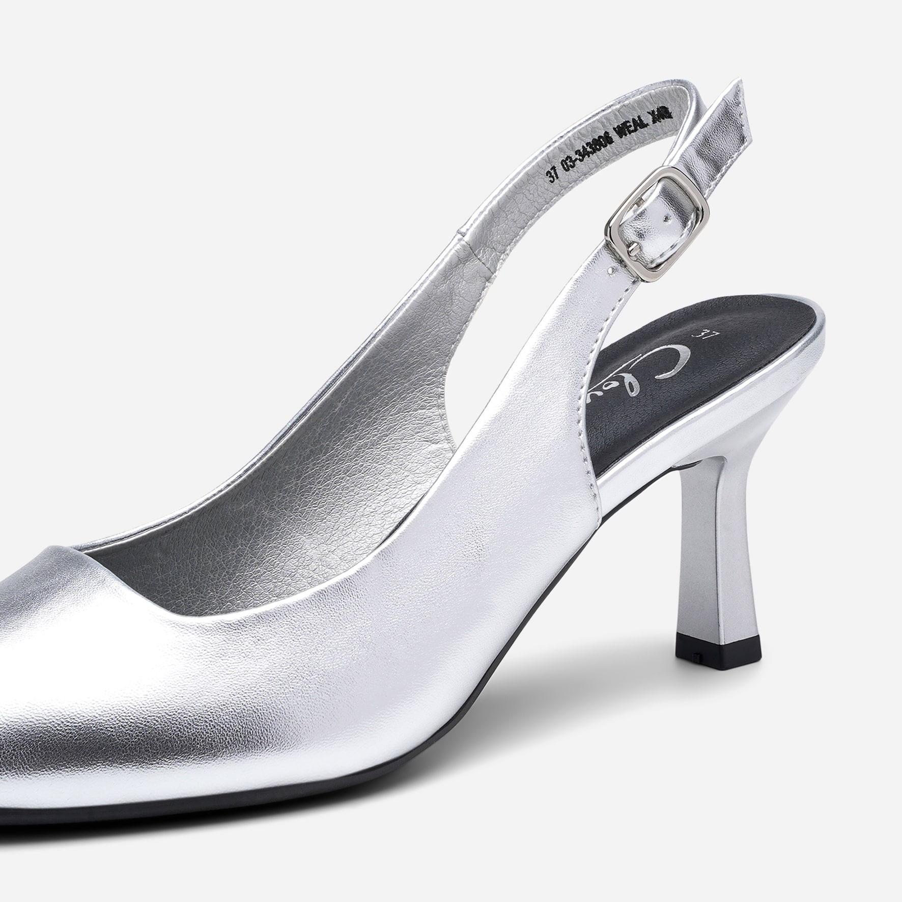 CLOU, Pumps med slingback Metallfärgade