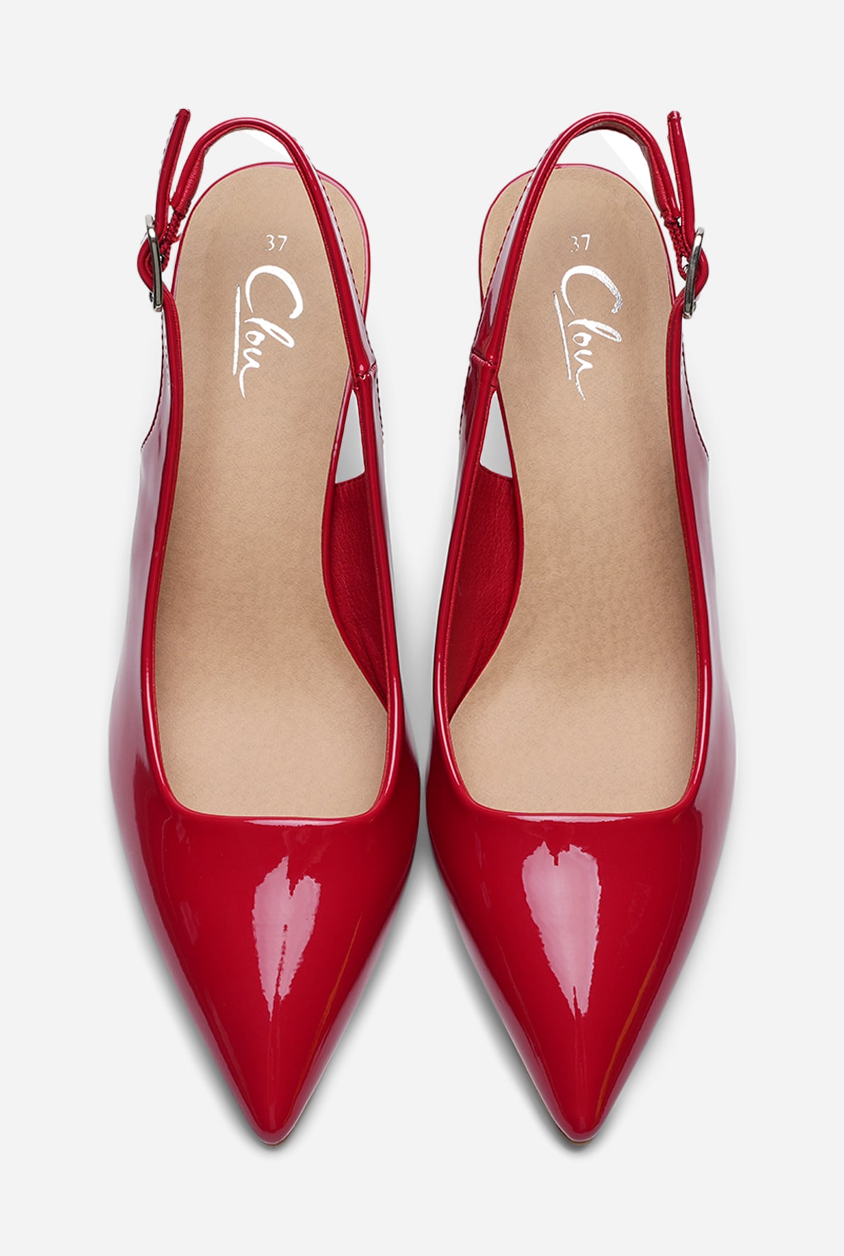 CLOU, Pumps med slingback Röda