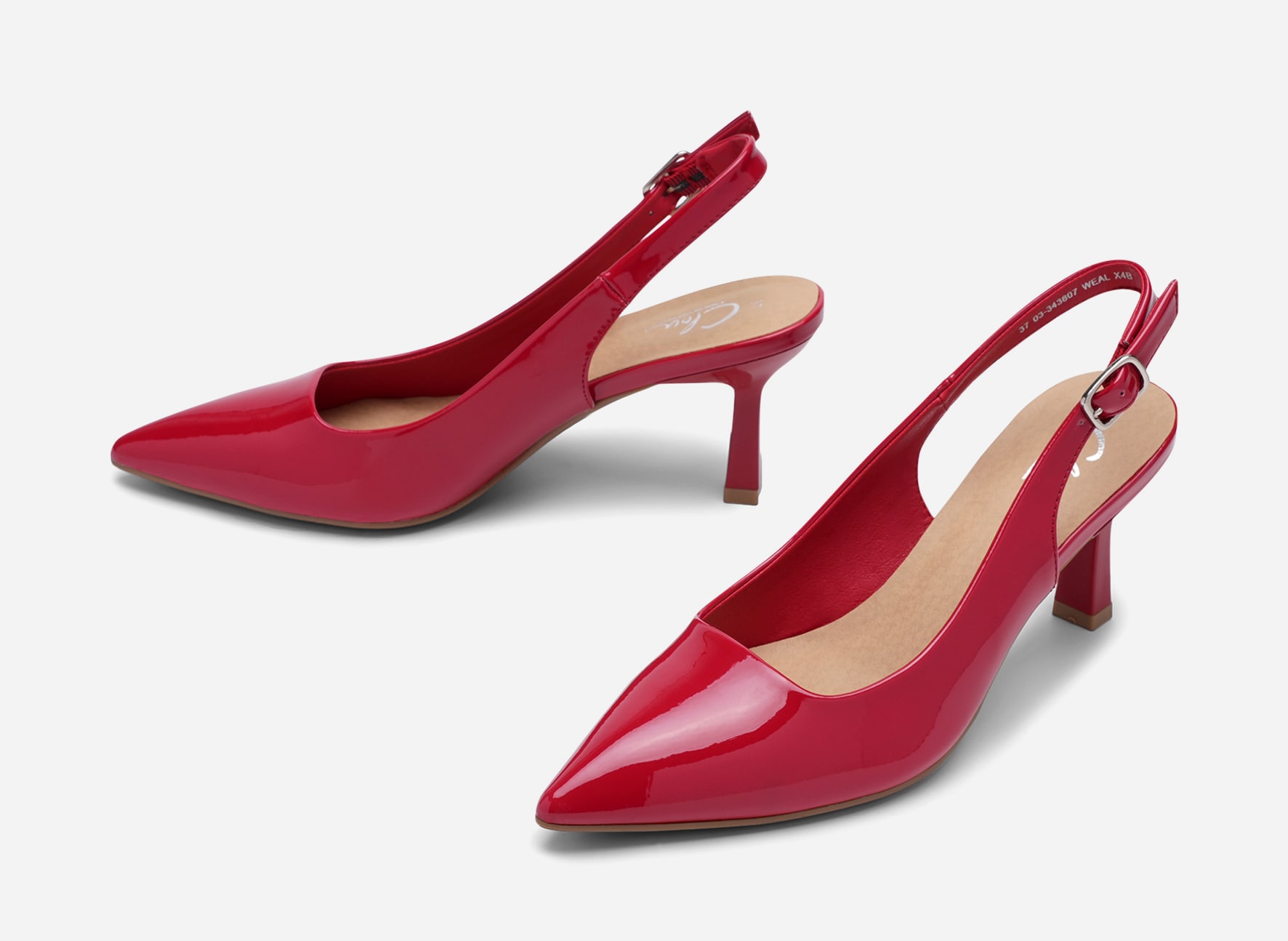 CLOU, Pumps med slingback Röda