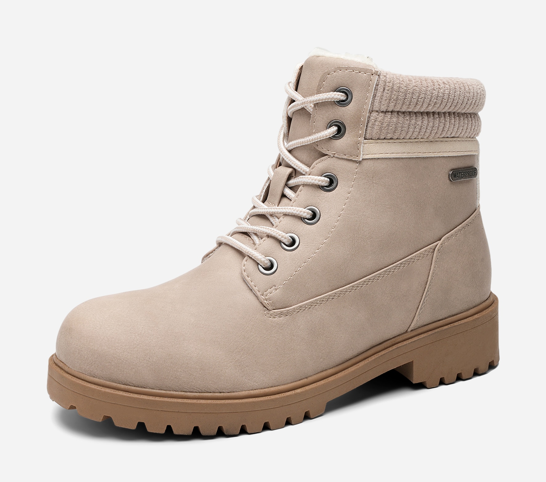 LEJON, Varmfodrade kängor waterproof Beigea