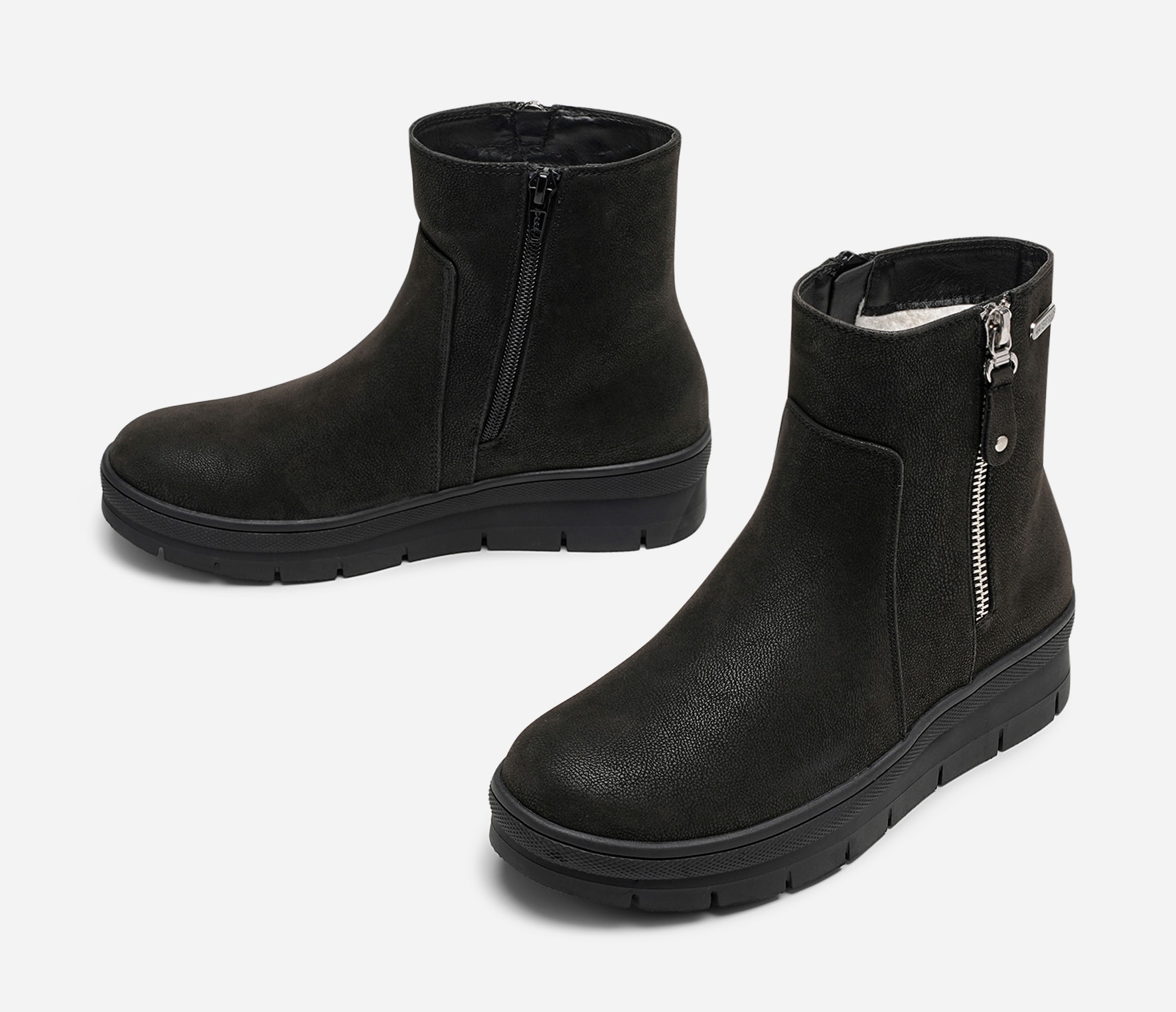 CLOU COMFORT, Varmfodrade boots, waterproof Svarta