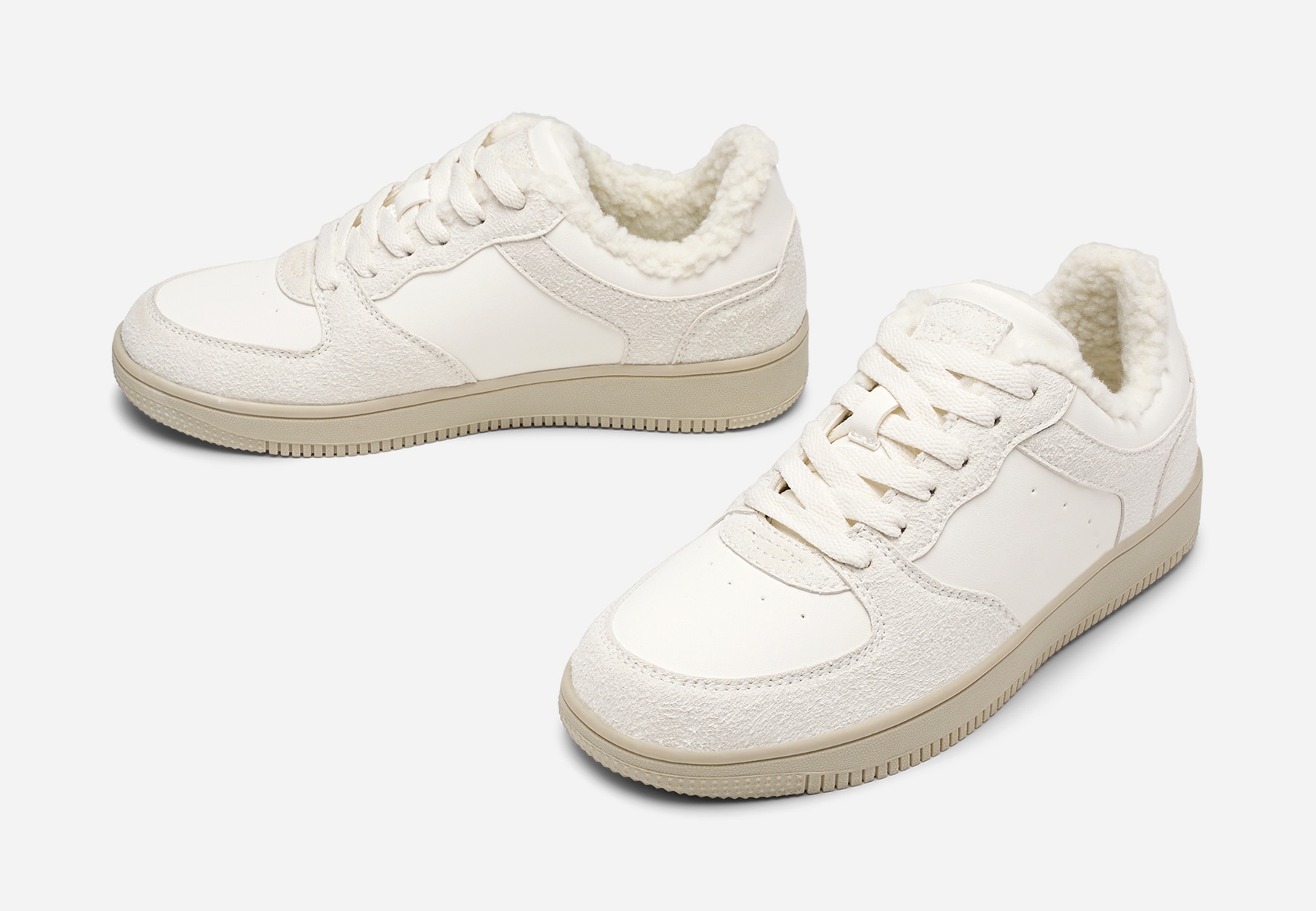 LEJON, Varmfodrade sneakers Vita
