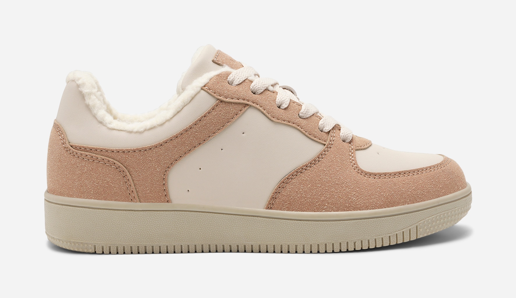 LEJON, Varmfodrade sneakers Beigea