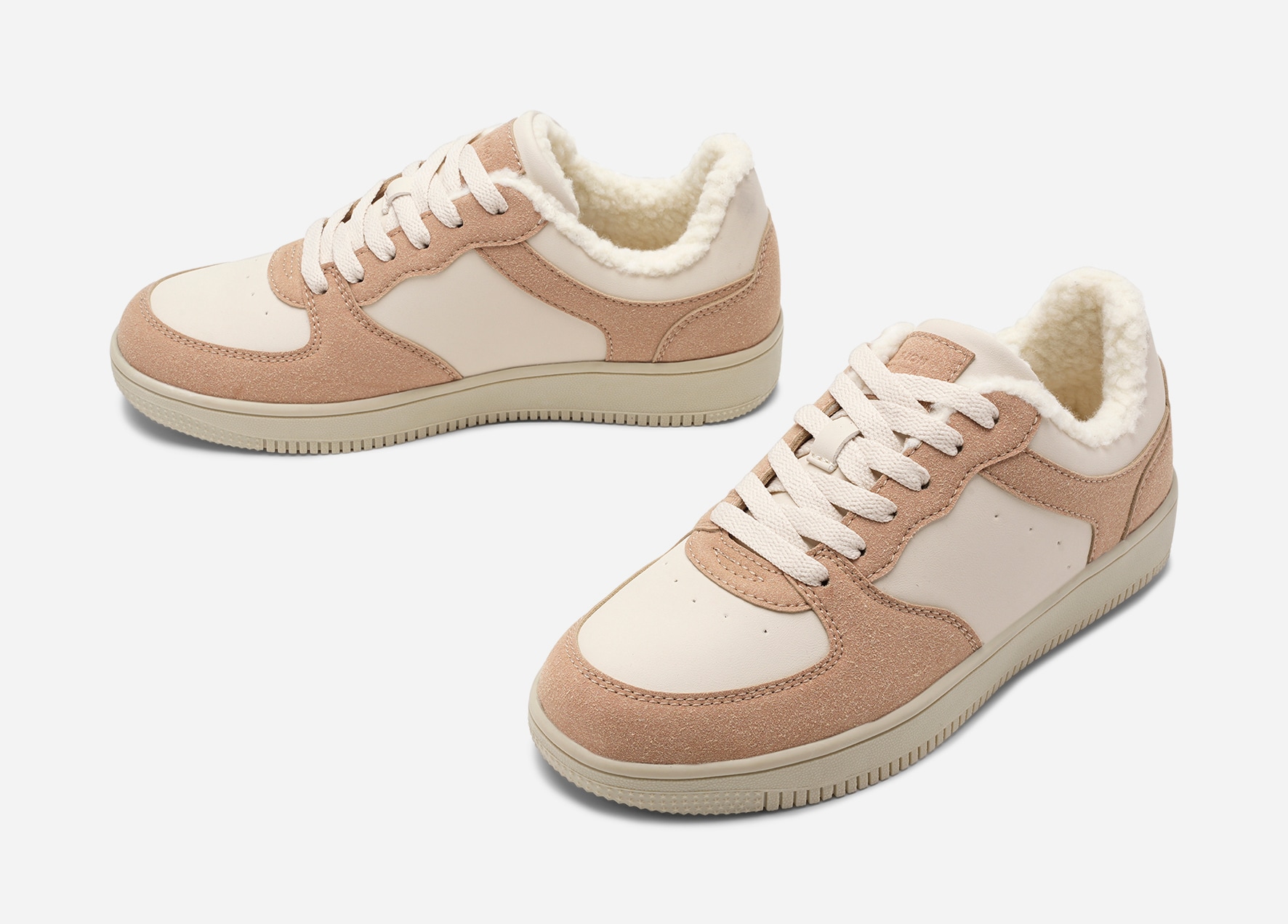 LEJON, Varmfodrade sneakers Beigea