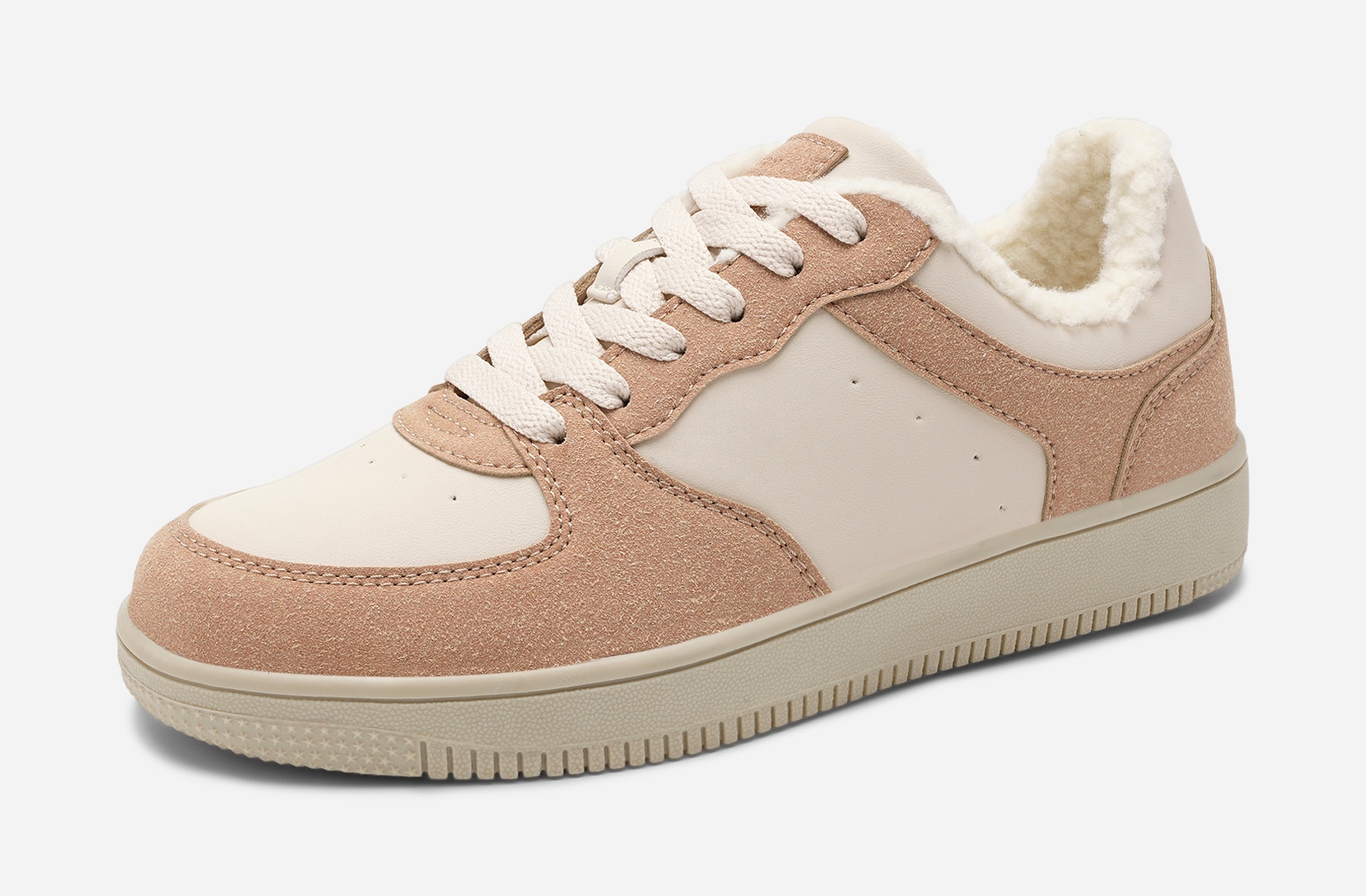 LEJON, Varmfodrade sneakers Beigea