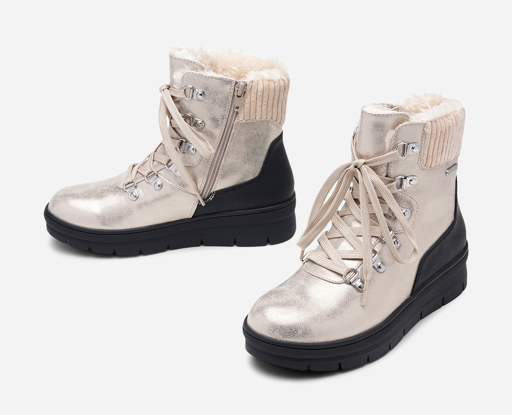 CLOU COMFORT, Varmfodrade kängor waterproof Beigea