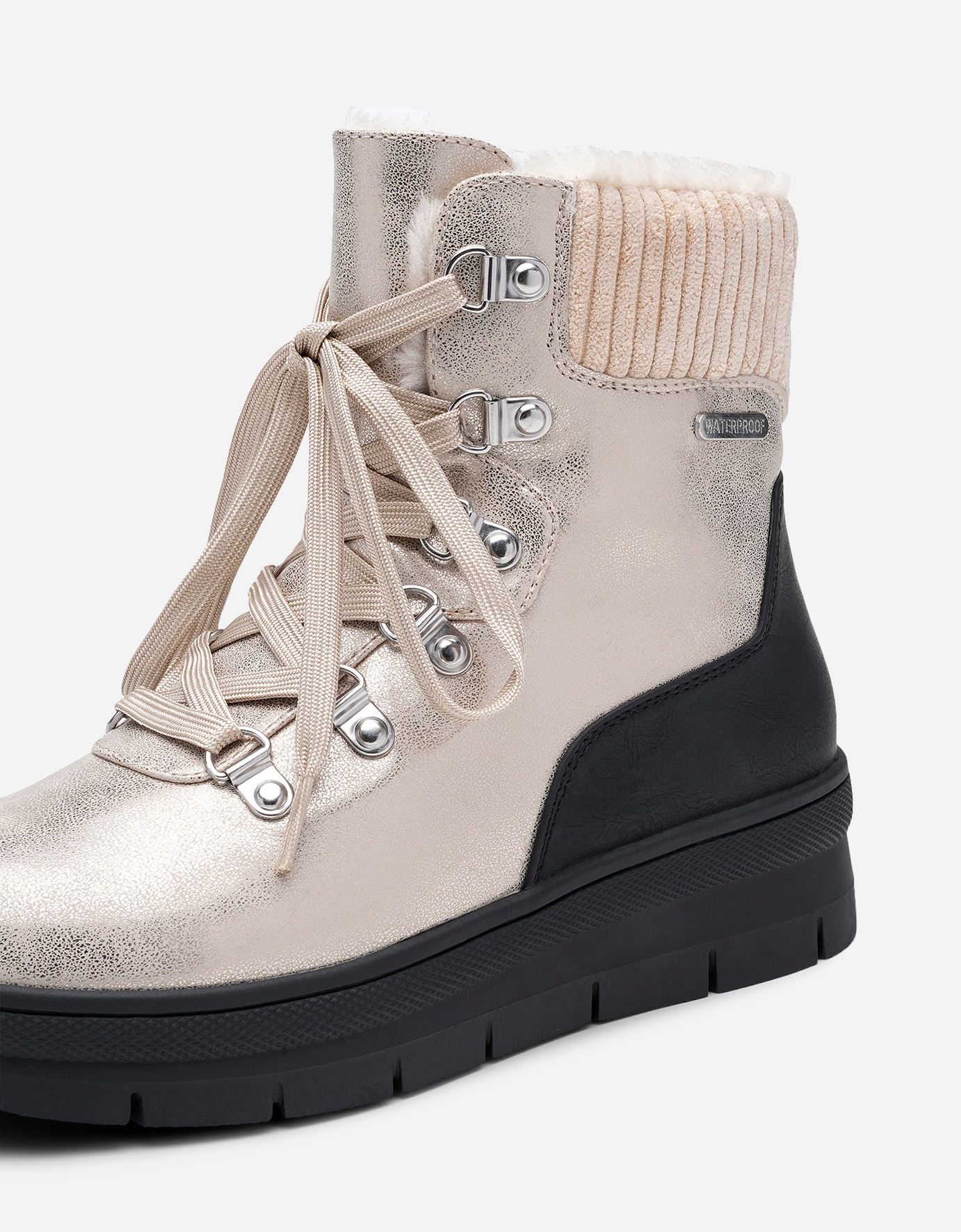 CLOU COMFORT, Varmfodrade kängor waterproof Beigea