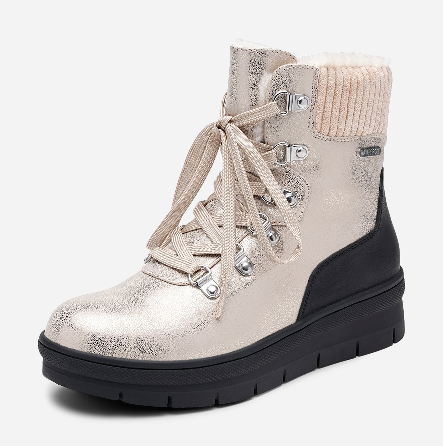 CLOU COMFORT, Varmfodrade kängor waterproof Beigea