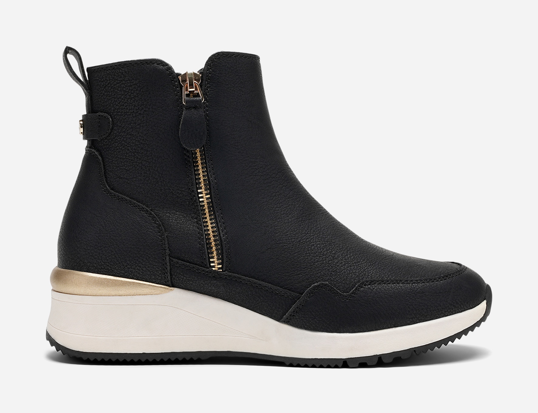 CLOU COMFORT, Boots med dragkedja Svarta