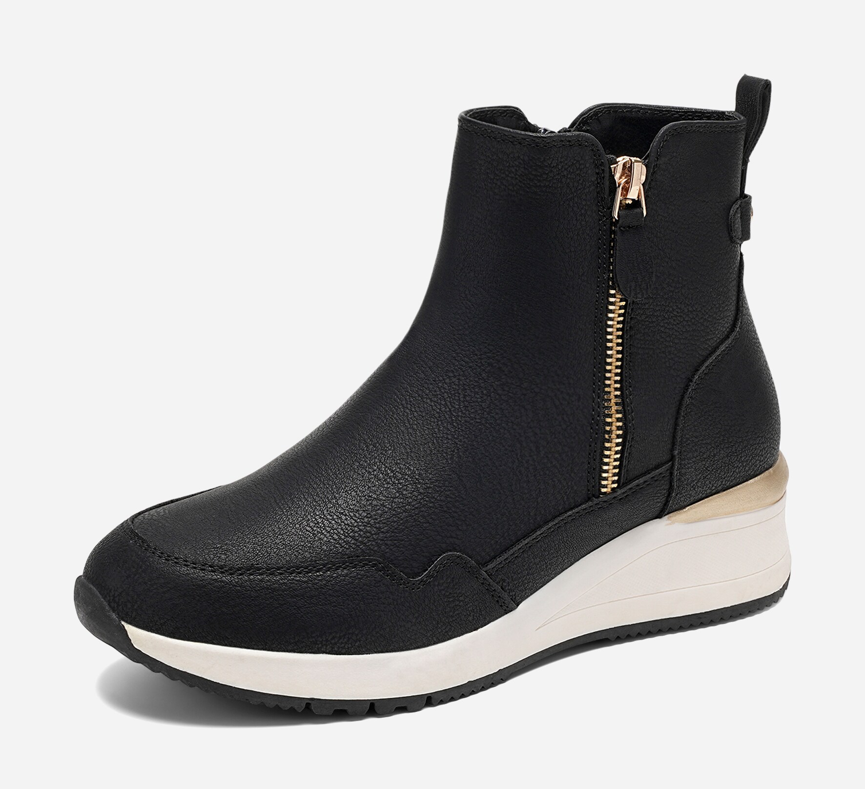 CLOU COMFORT, Boots med dragkedja Svarta