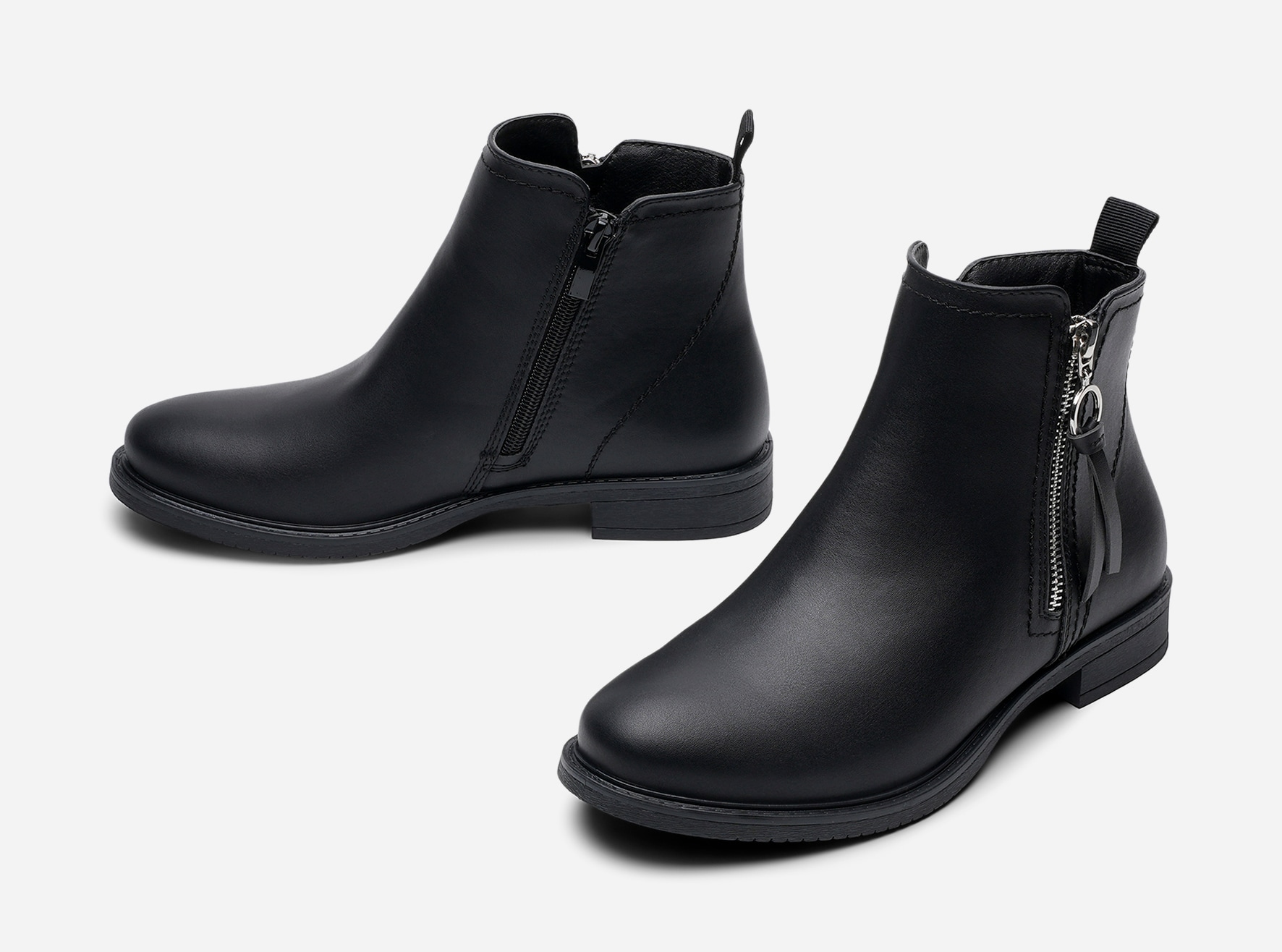 CLOU, Boots med dragkedja Svarta