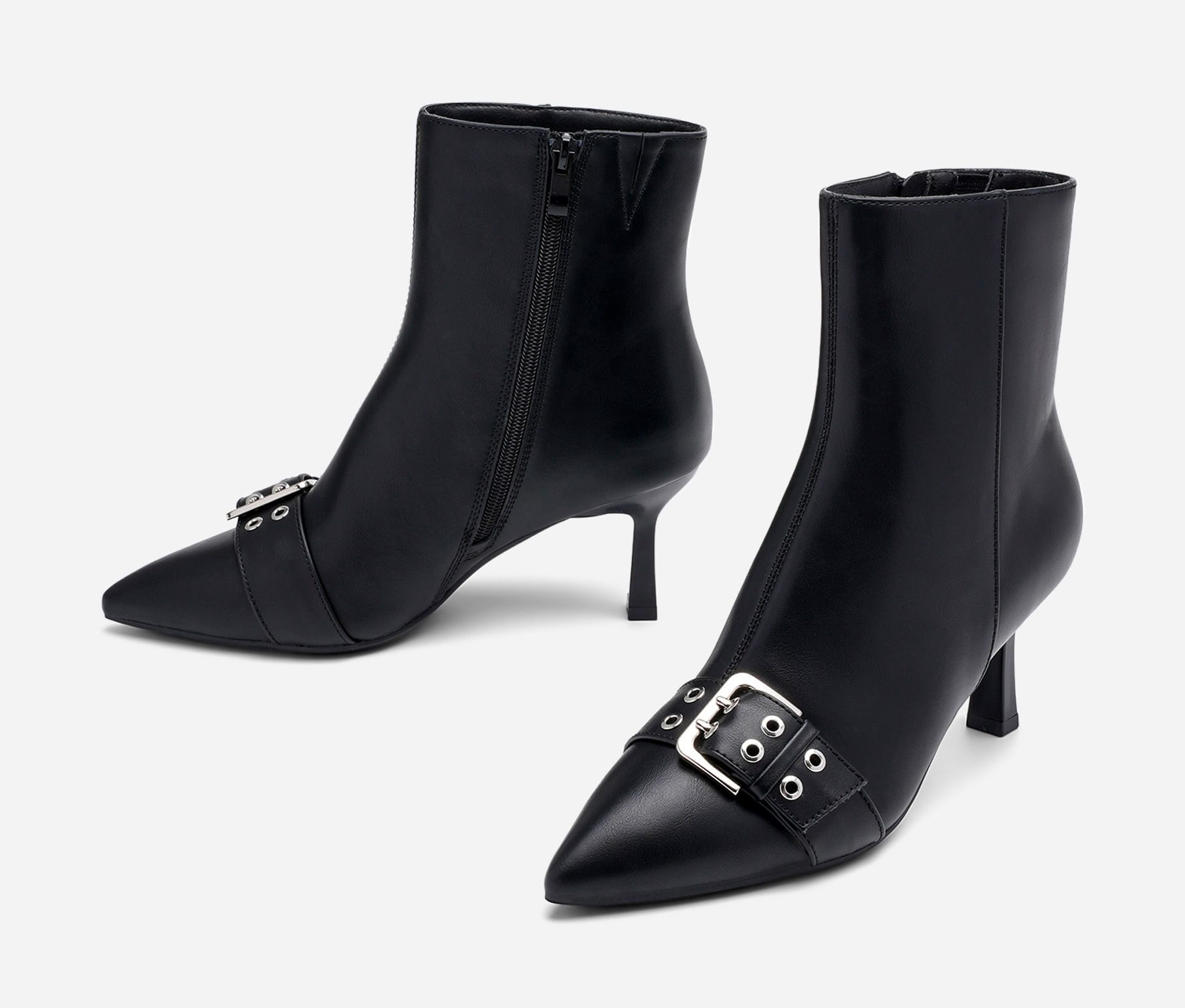 CLOU, Boots med spänne Svarta