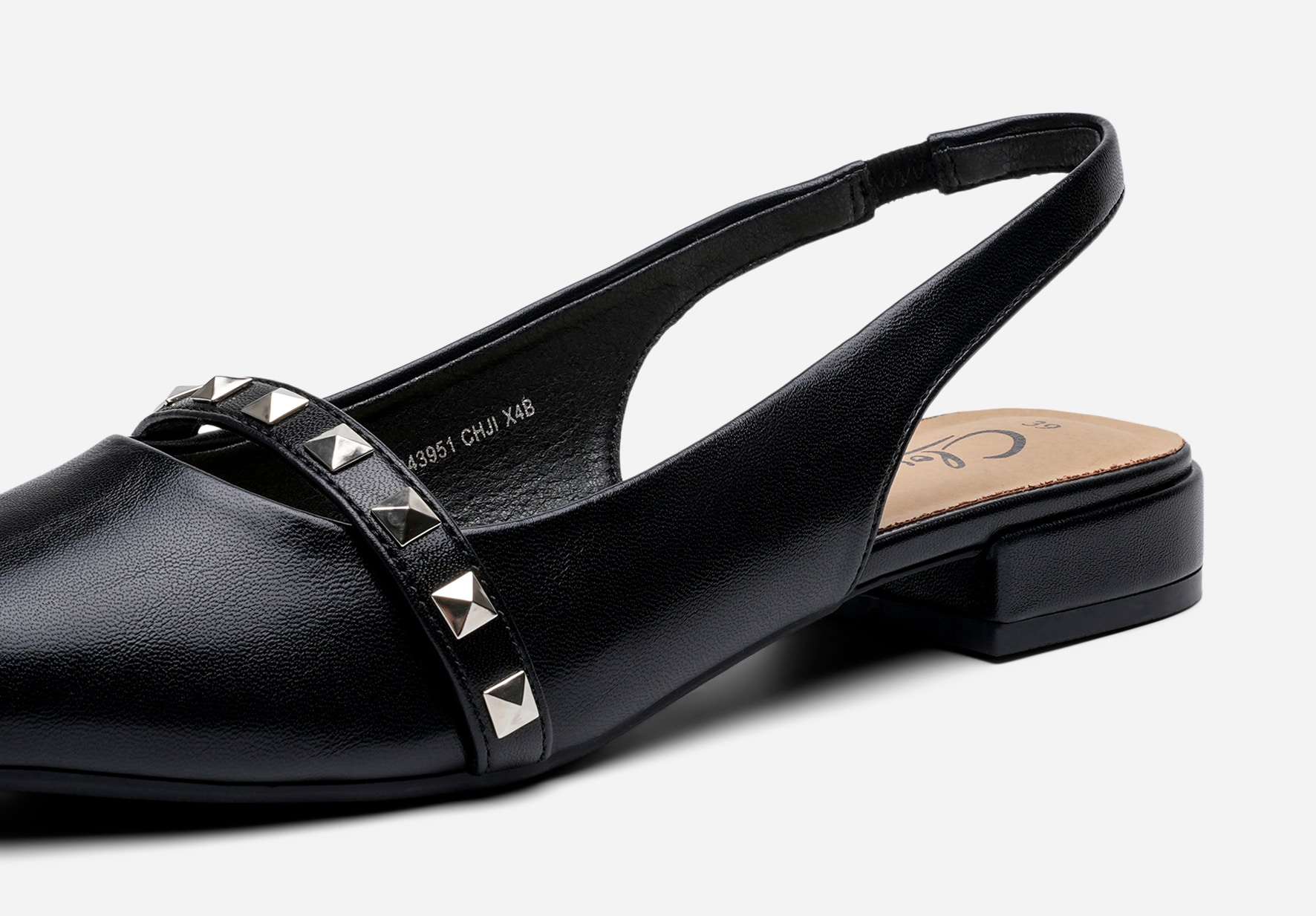 CLOU, Ballerinaskor med slingback Svarta