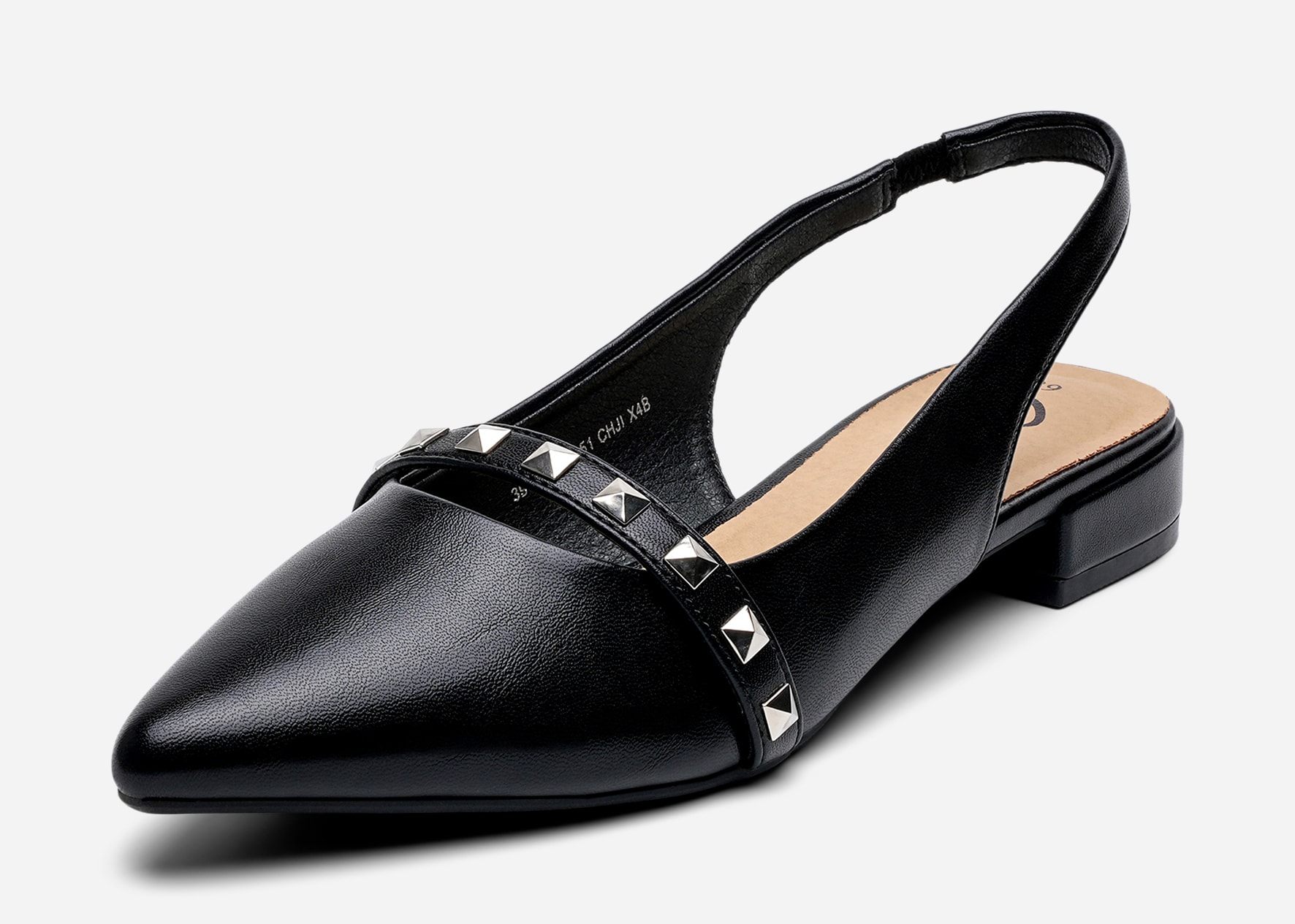 CLOU, Ballerinaskor med slingback Svarta