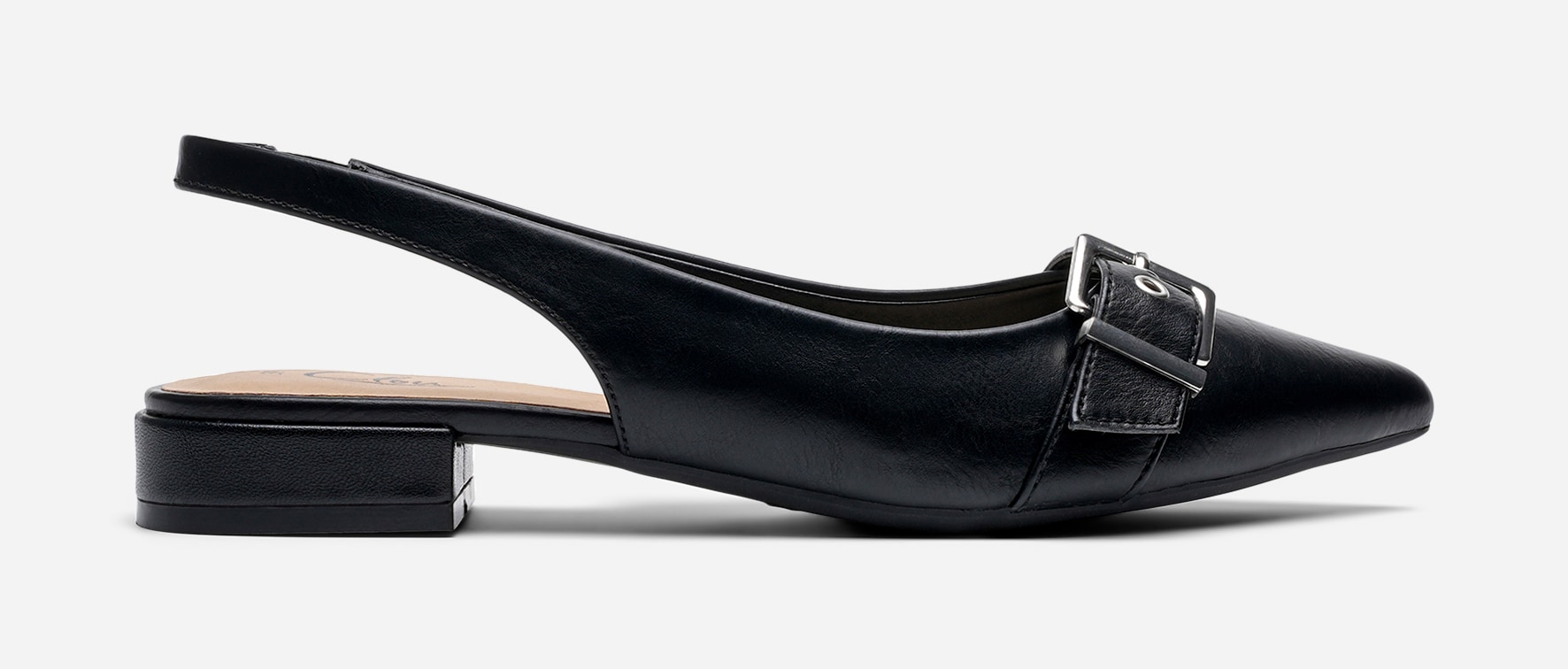 CLOU, Ballerinaskor med slingback Svarta