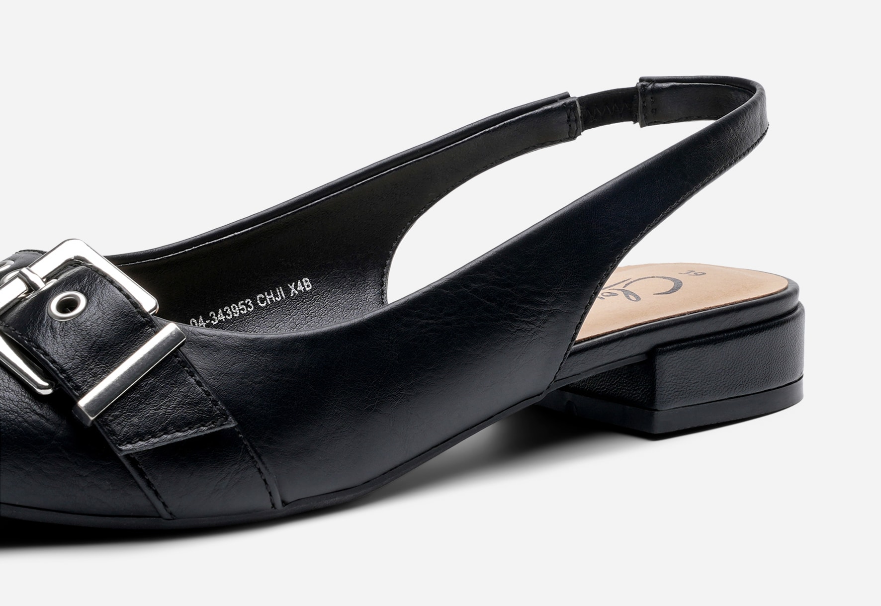 CLOU, Ballerinaskor med slingback Svarta