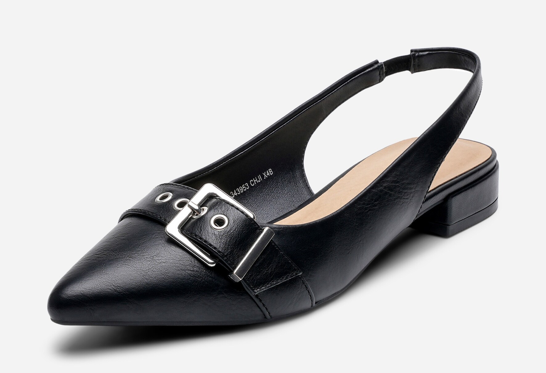 CLOU, Ballerinaskor med slingback Svarta