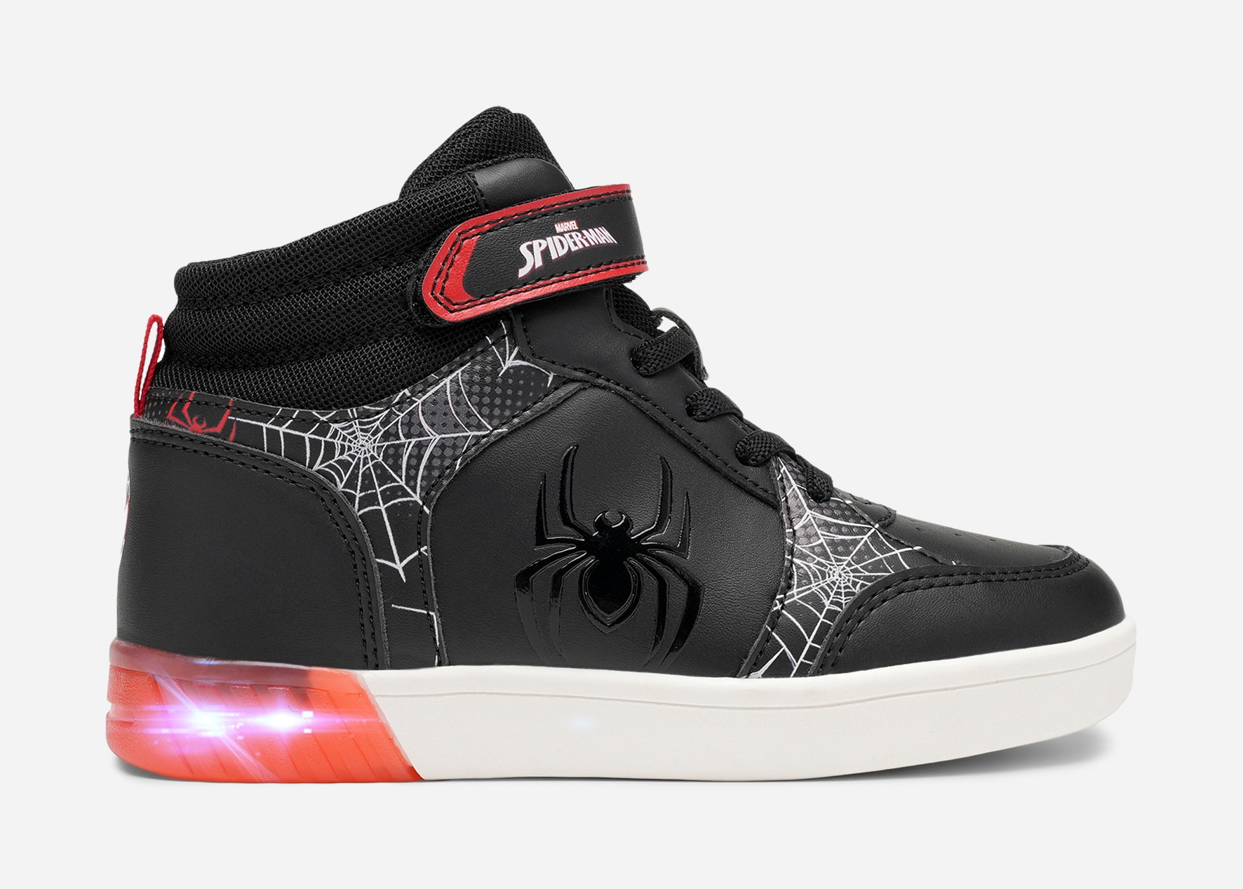SPIDERMAN, Blinkande höga sneakers Flerfärgade