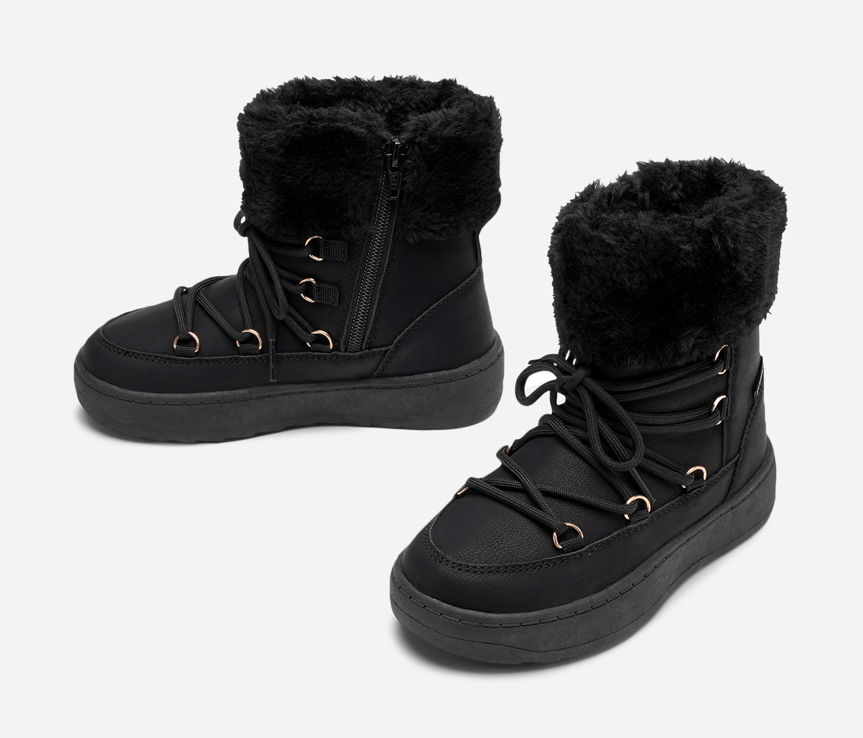 LEJON, Varmfodrade kängor waterproof Svarta