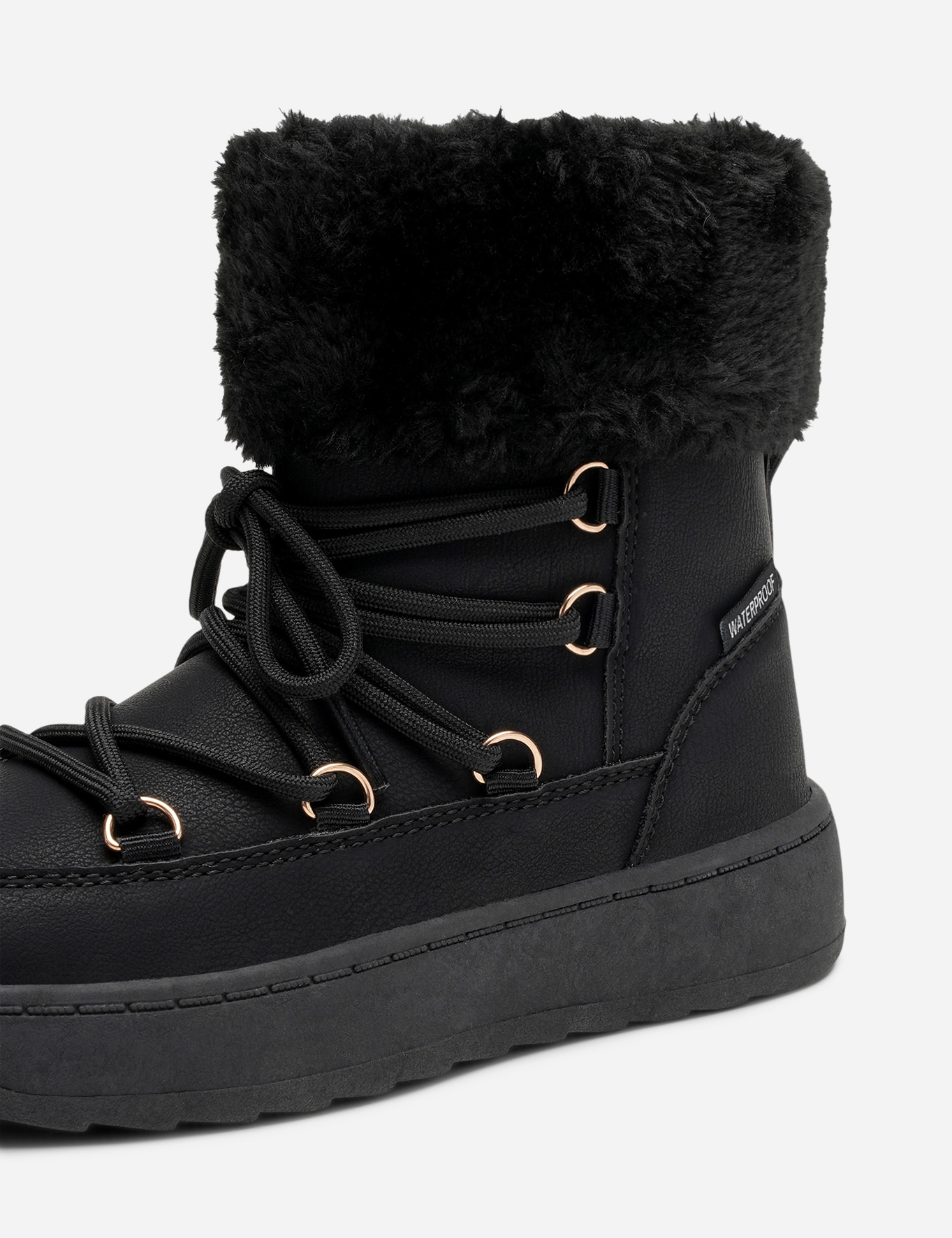 LEJON, Varmfodrade kängor waterproof Svarta