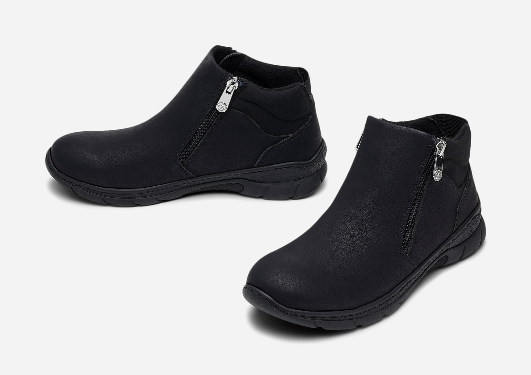 CLOU COMFORT, Boots med dragkedja Svarta