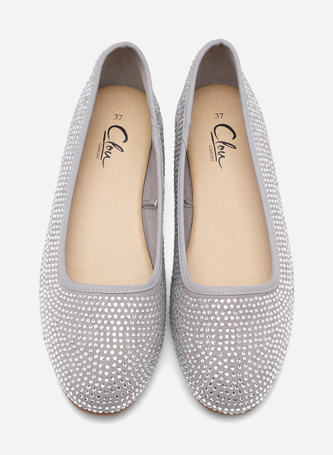 CLOU COMFORT, Ballerinaskor Gråa