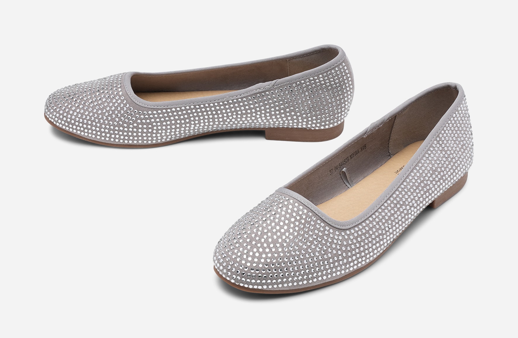 CLOU COMFORT, Ballerinaskor Gråa