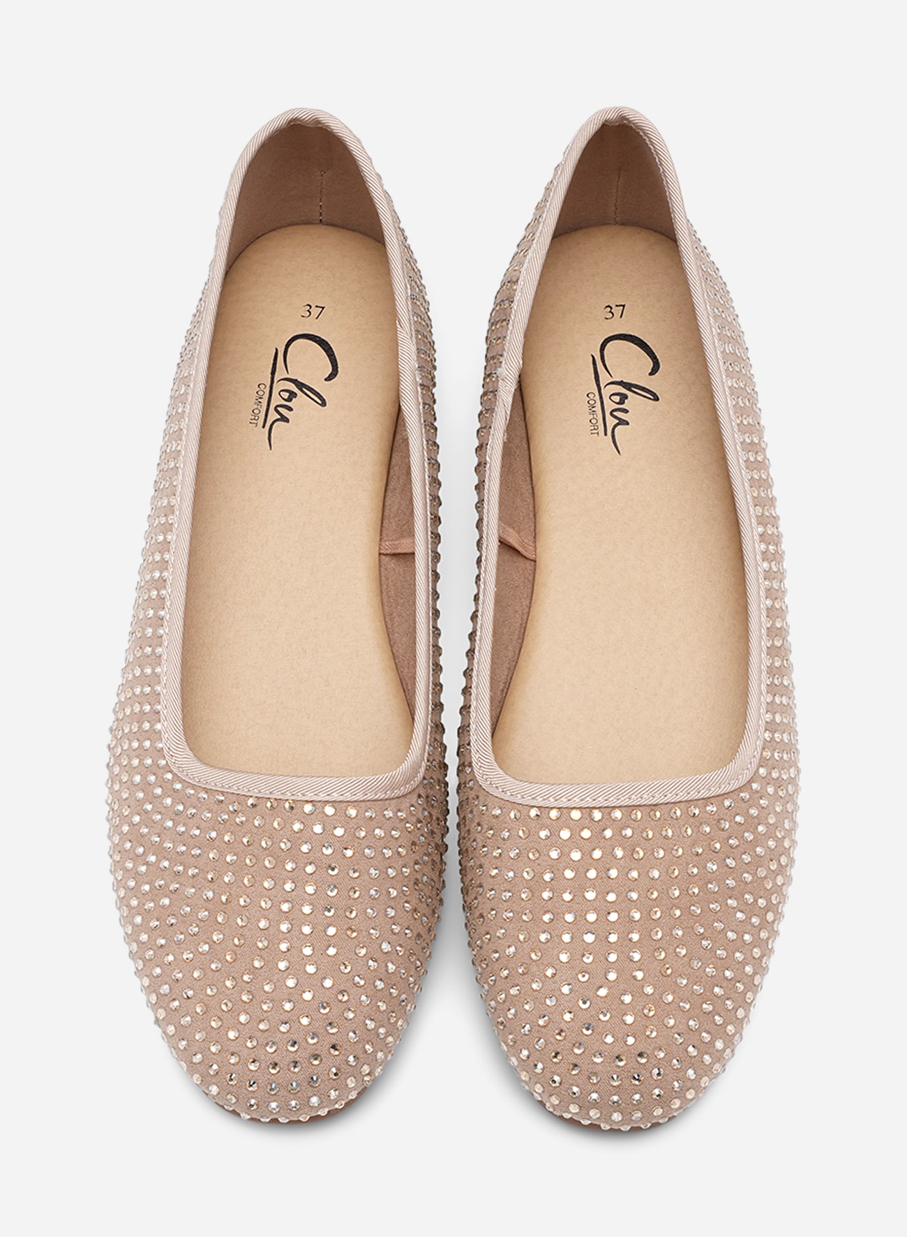 CLOU COMFORT, Ballerinaskor Beigea