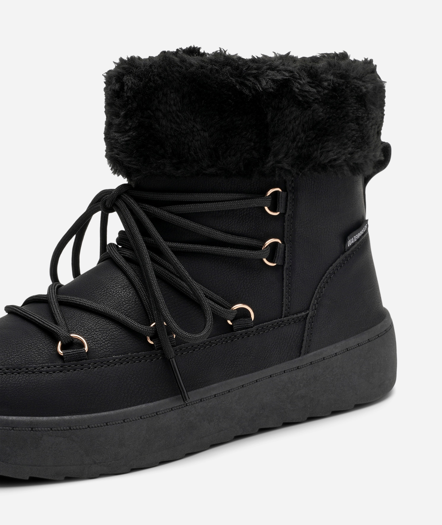 LEJON, Varmfodrade kängor waterproof Svarta