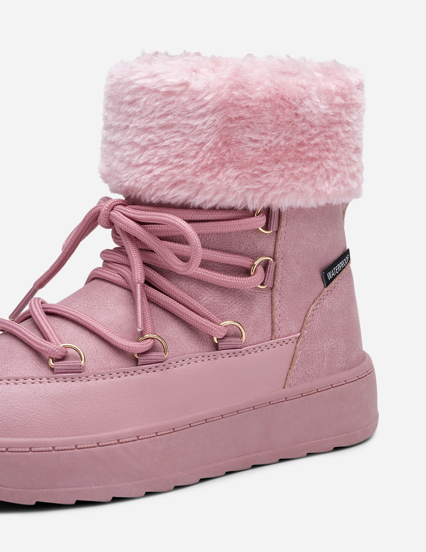 LEJON, Varmfodrade kängor waterproof Rosa