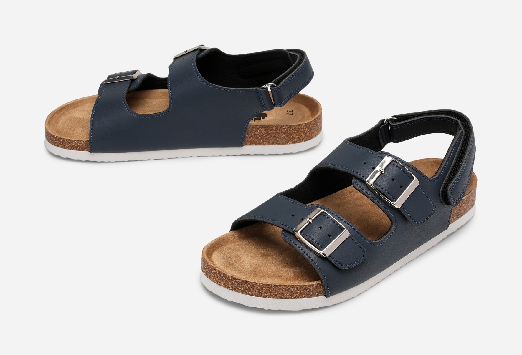 LEJON, Sandaler med spänne Blåa