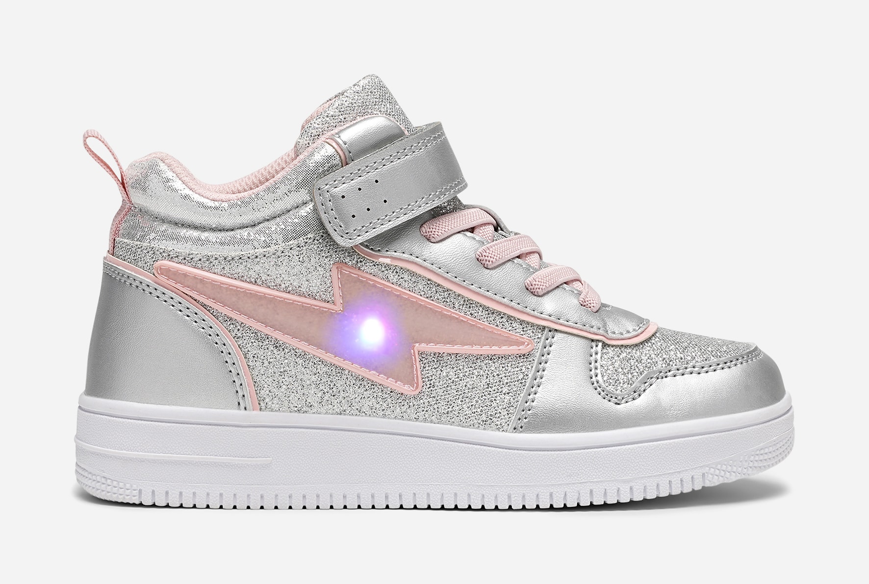 LEJON, Blinkande höga sneakers Metallfärgade