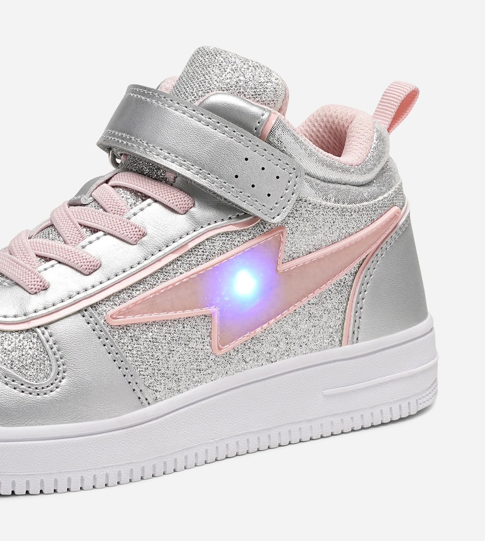 LEJON, Blinkande höga sneakers Metallfärgade