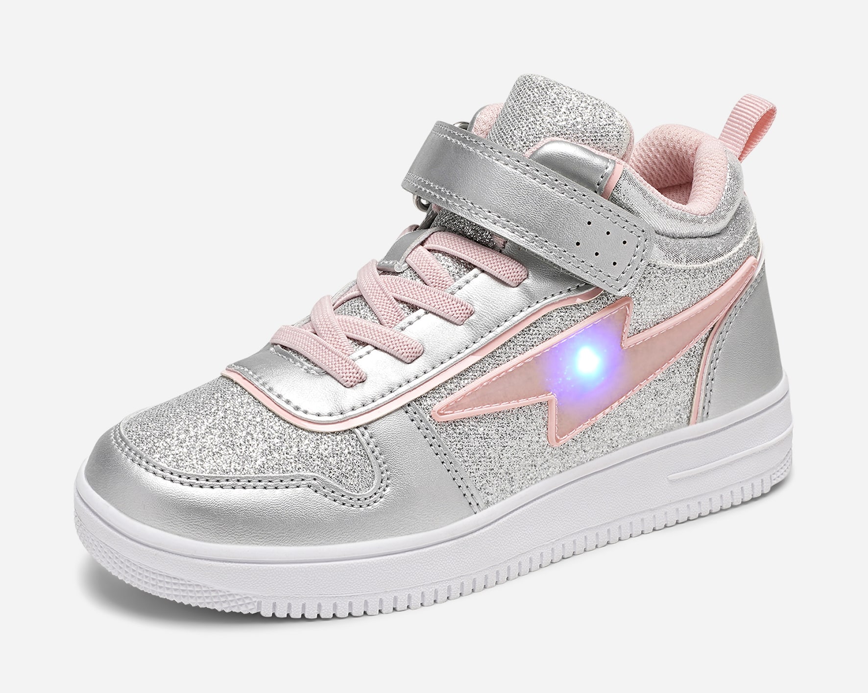 LEJON, Blinkande höga sneakers Metallfärgade