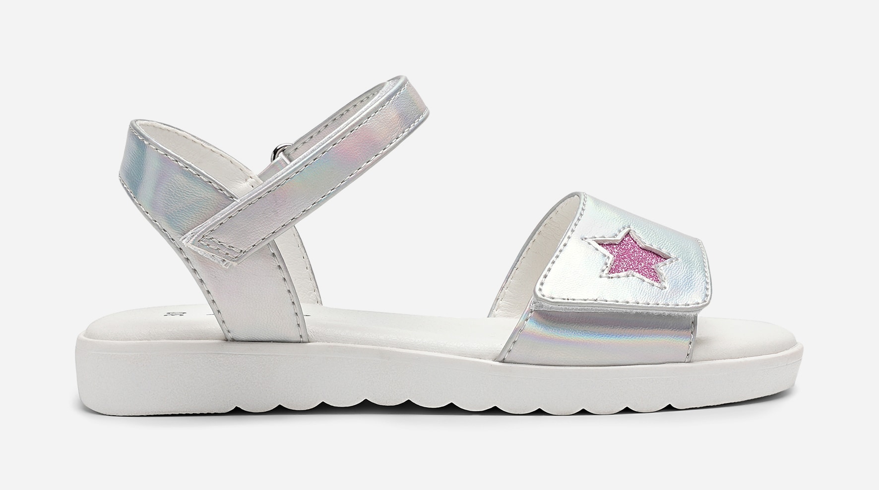 ZOEY, Sandaler med remmar Metallfärgade