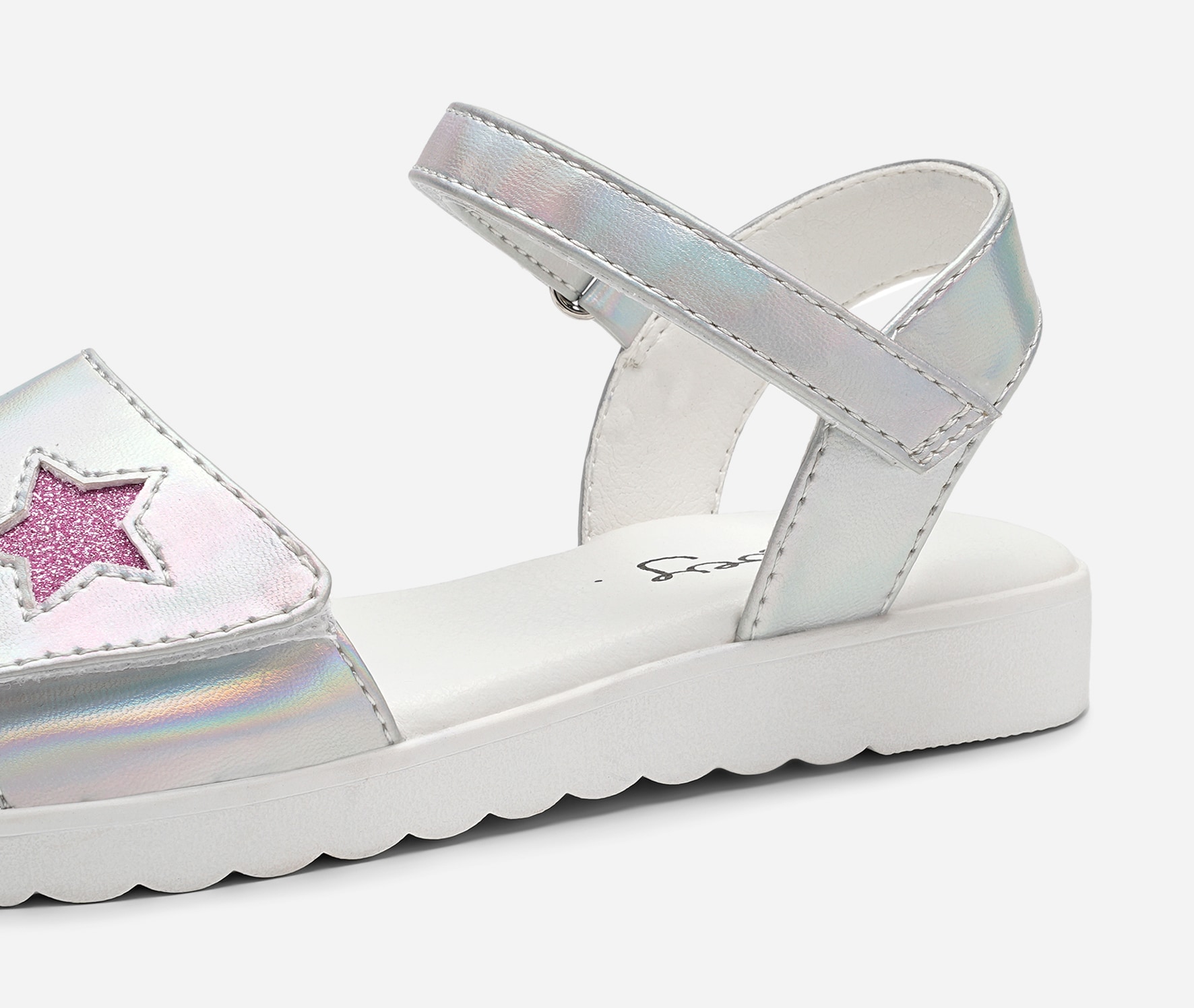 ZOEY, Sandaler med remmar Metallfärgade