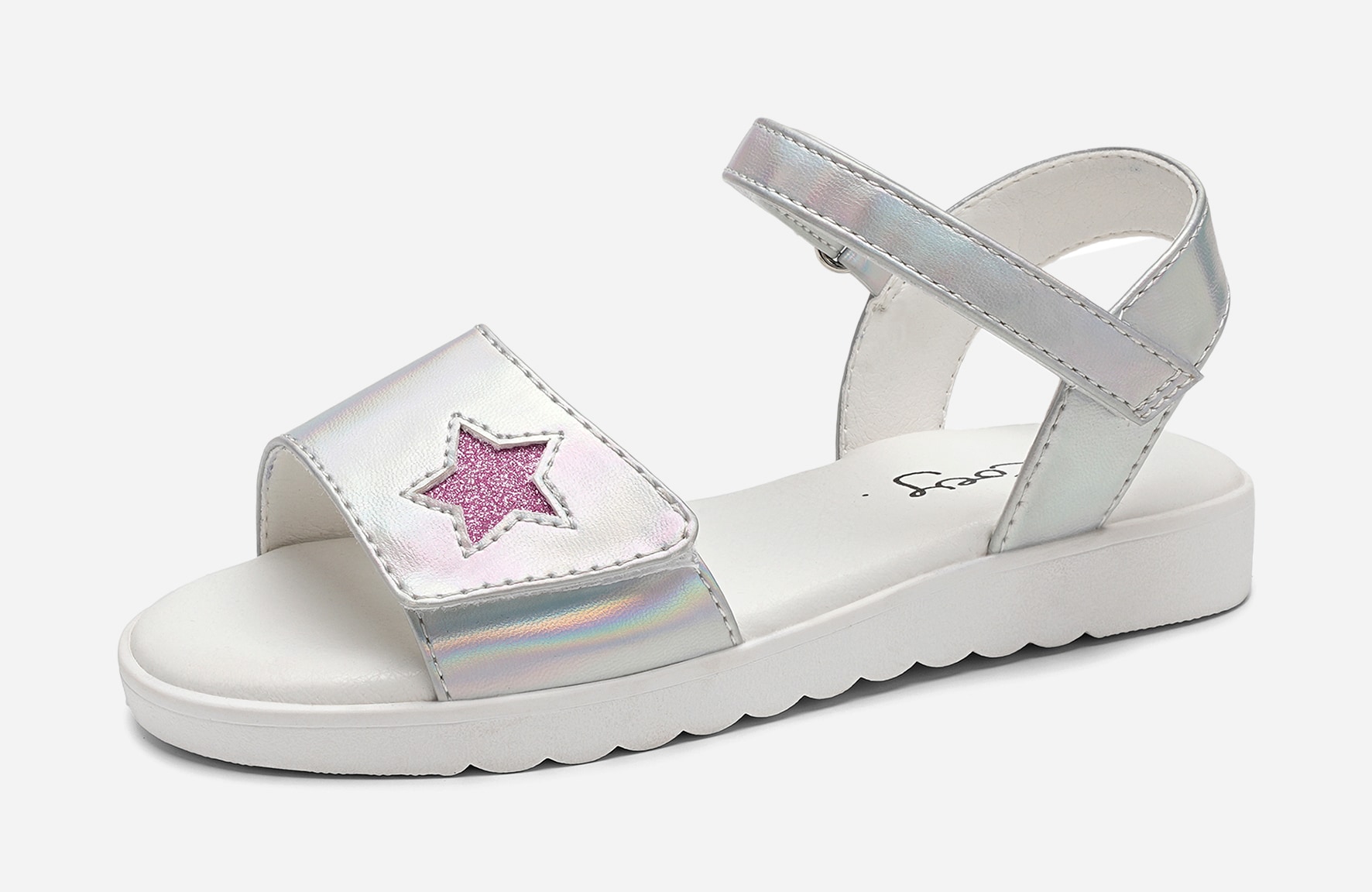 ZOEY, Sandaler med remmar Metallfärgade