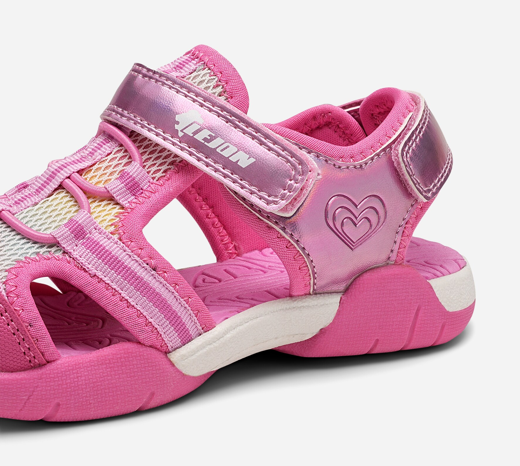 LEJON, Sandal med täckt tå Rosa