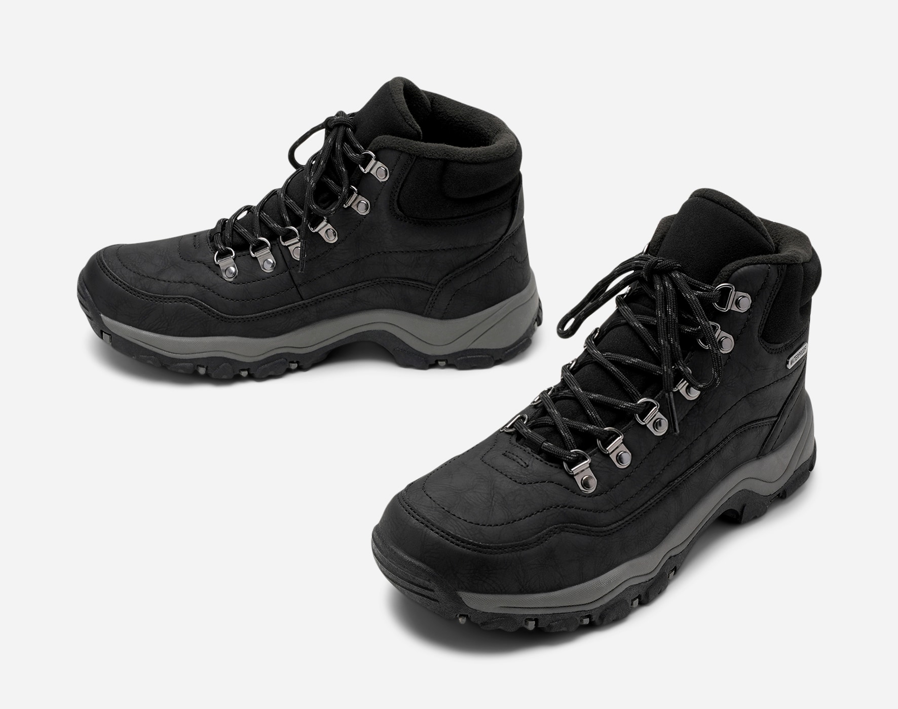 STEPSIDE, Fleecefodrade kängor waterproof Svarta