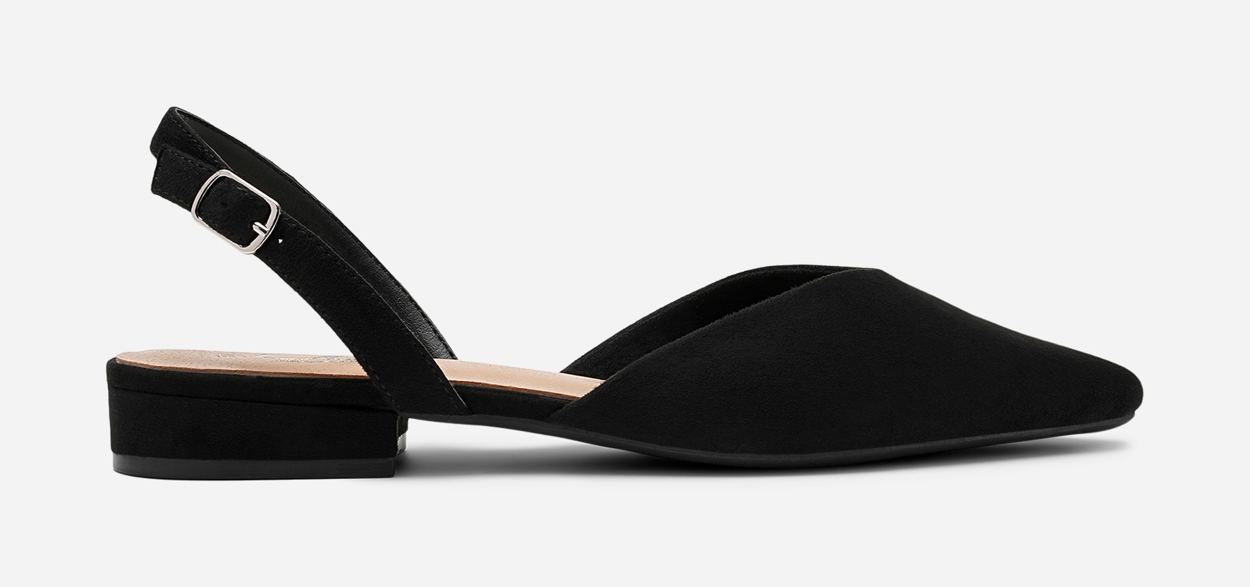 CLOU, Ballerinaskor med slingback Svarta