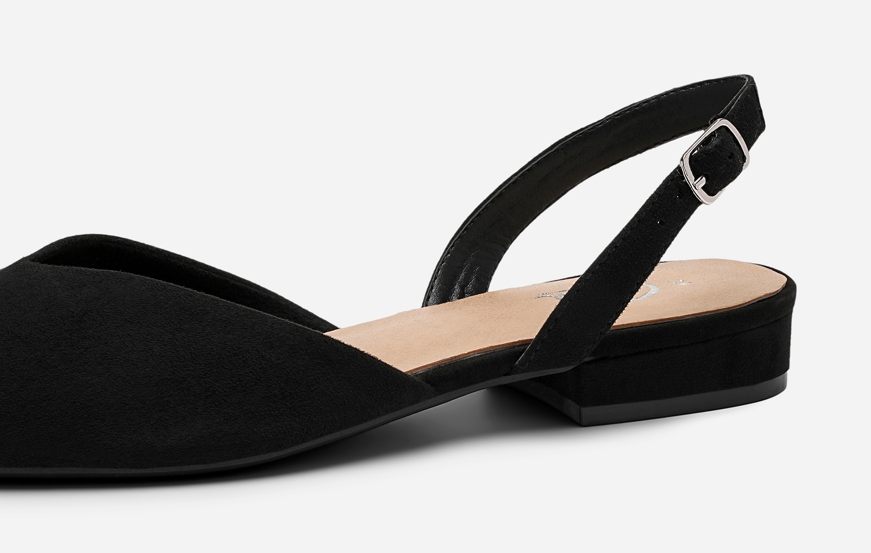 CLOU, Ballerinaskor med slingback Svarta